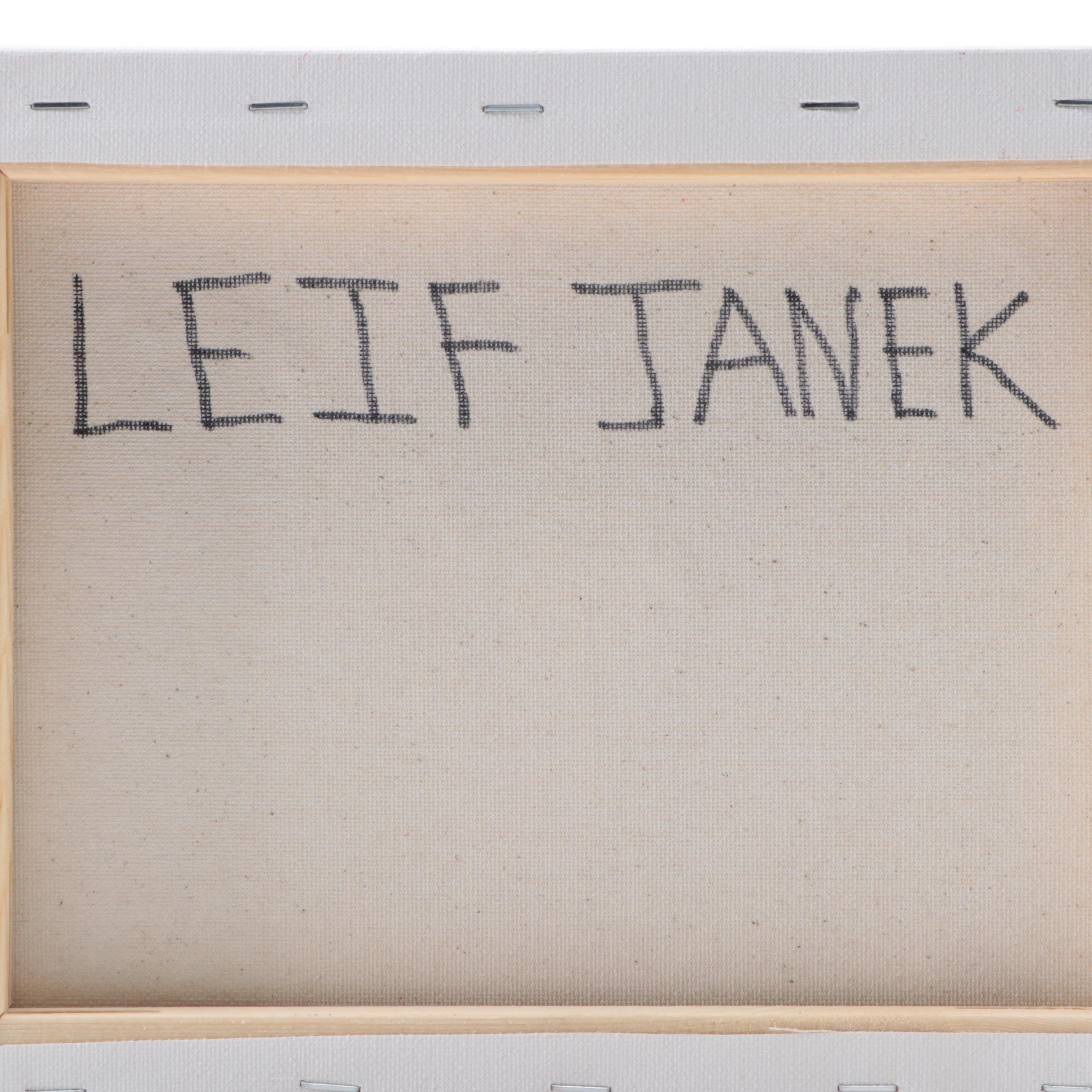 Leif Janek Abstract Floral Acrylic Painting, 21st Century