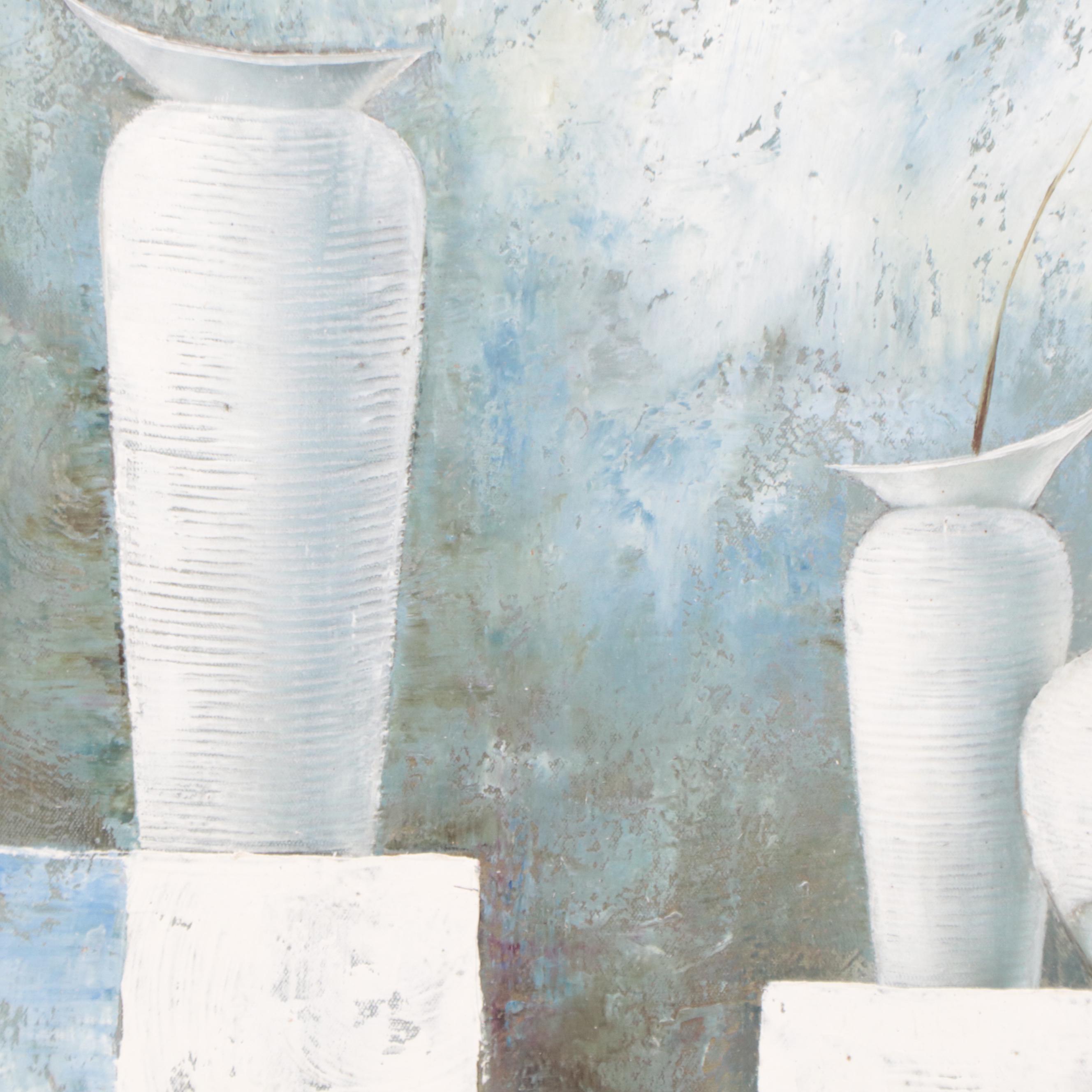 Robert Wilcox Still Life Mixed Media Painting