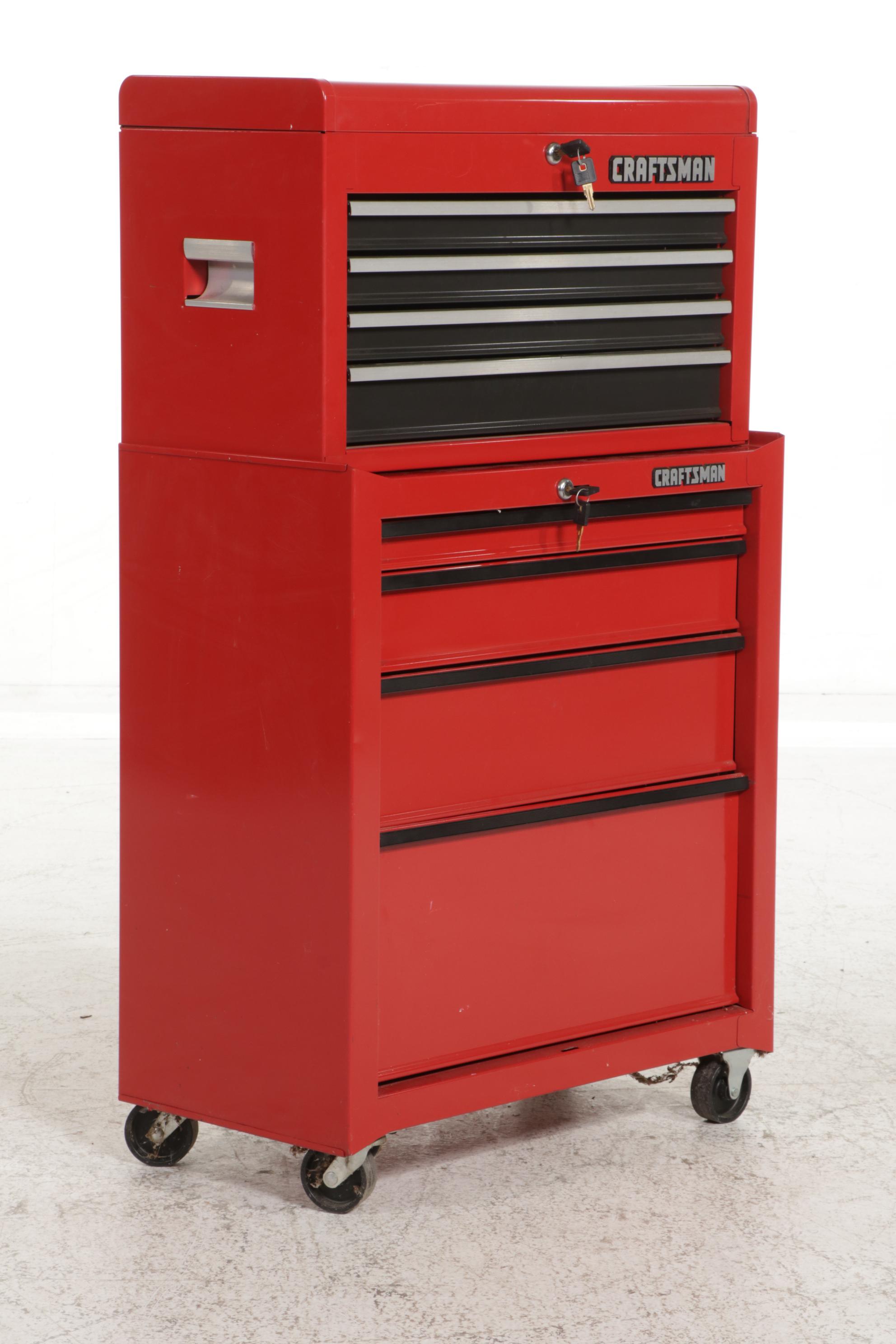 Craftsman Rolling Two-Tier Toolbox with Power and Hand Tools