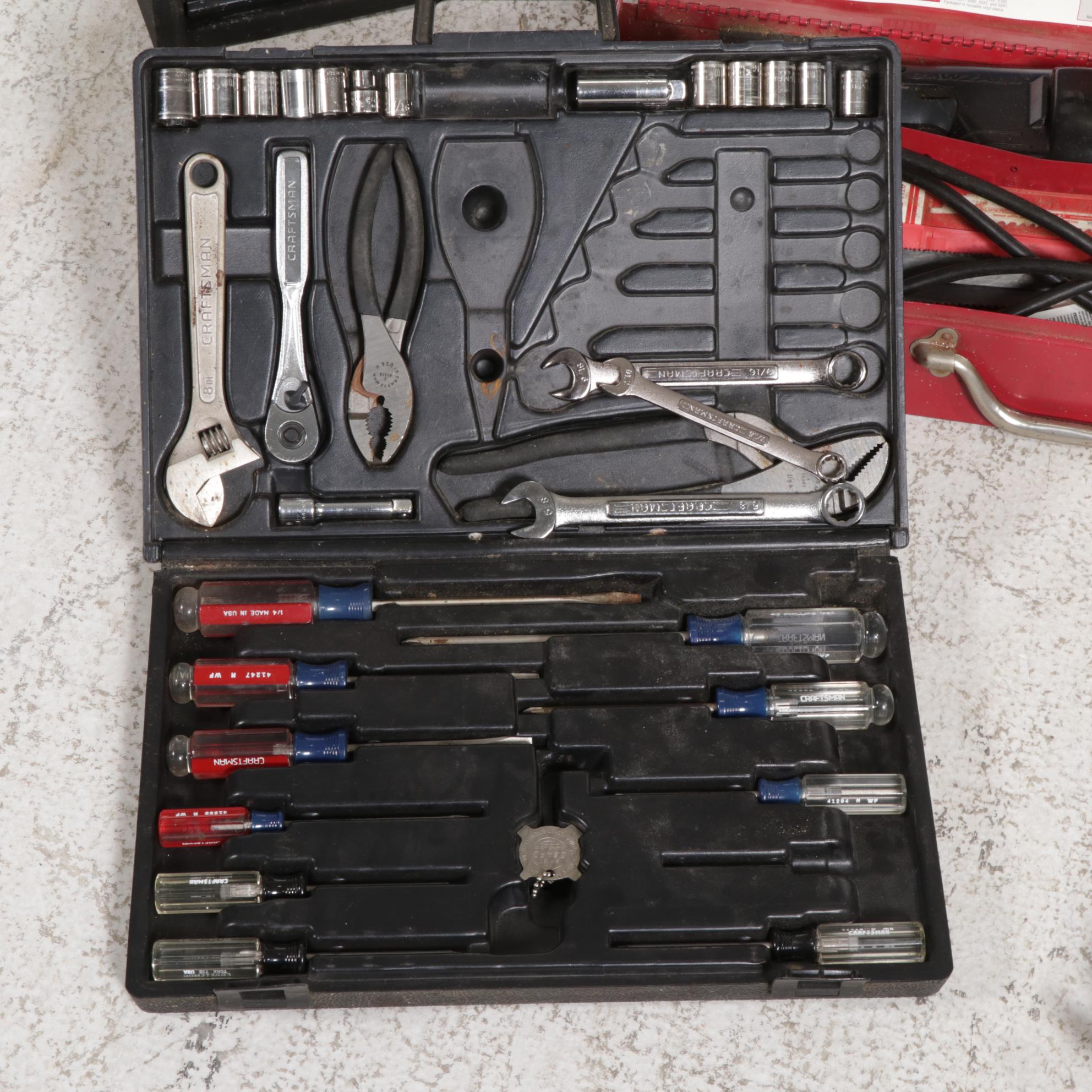 Craftsman Rolling Two-Tier Toolbox with Power and Hand Tools