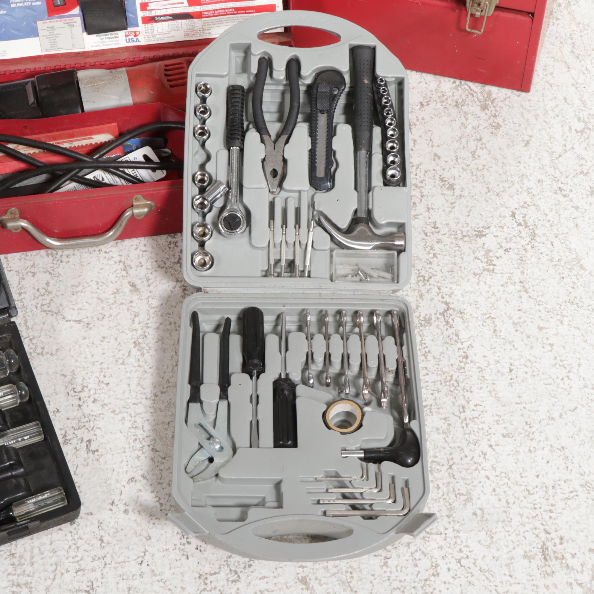 Craftsman Rolling Two-Tier Toolbox with Power and Hand Tools