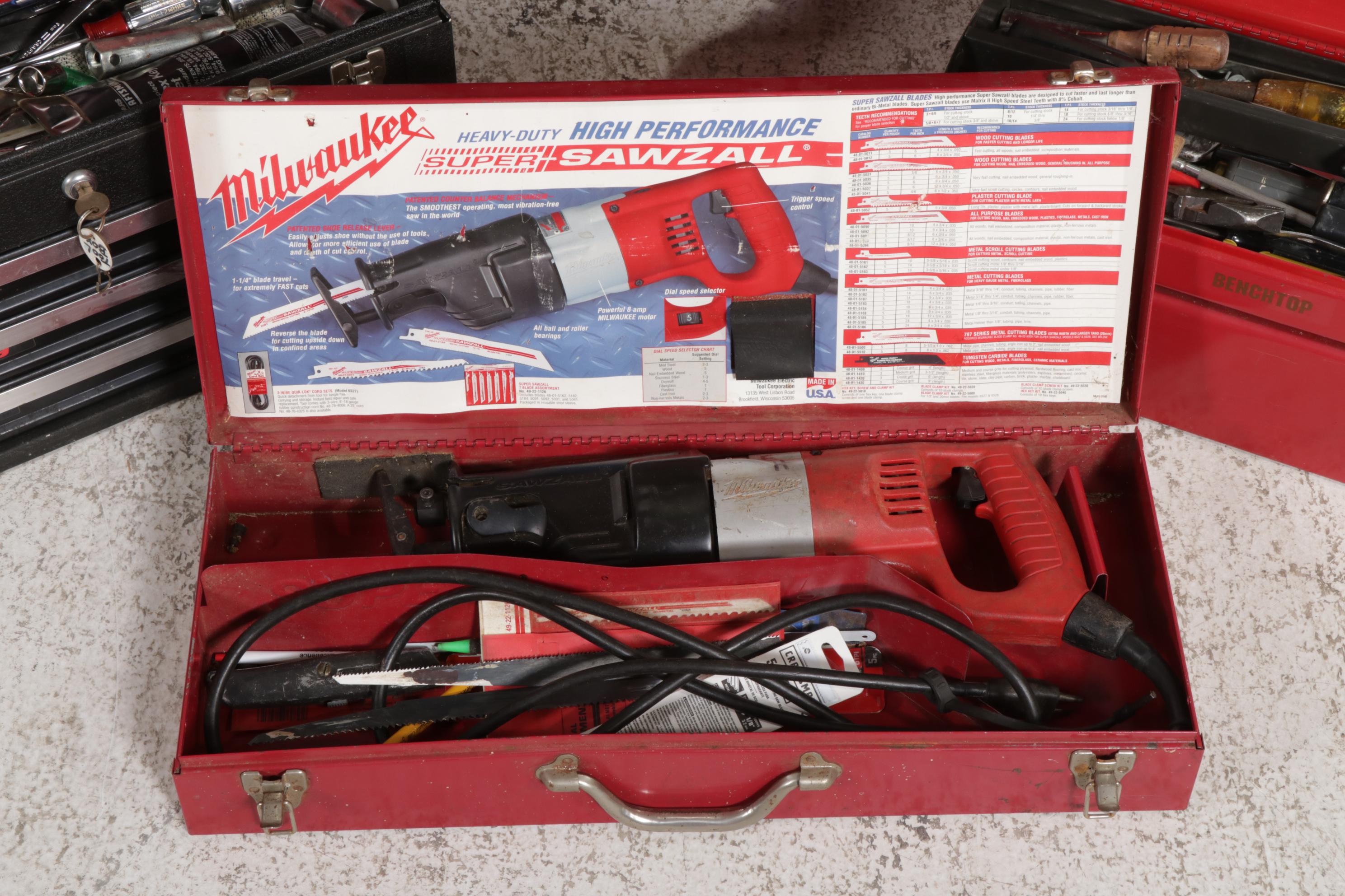 Craftsman Rolling Two-Tier Toolbox with Power and Hand Tools