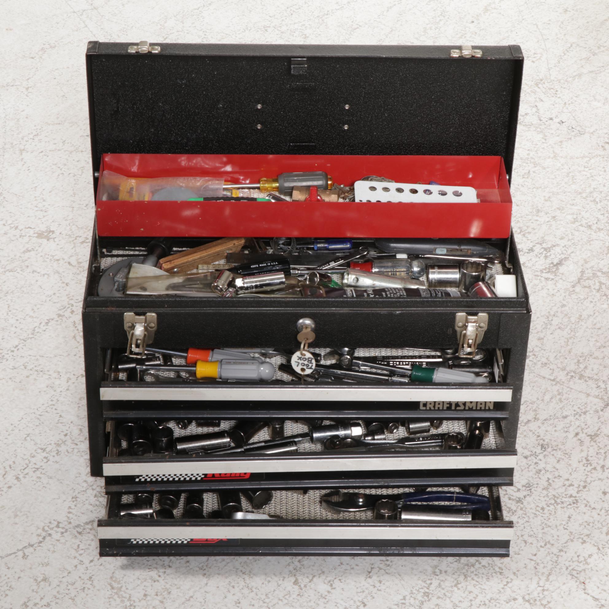 Craftsman Rolling Two-Tier Toolbox with Power and Hand Tools