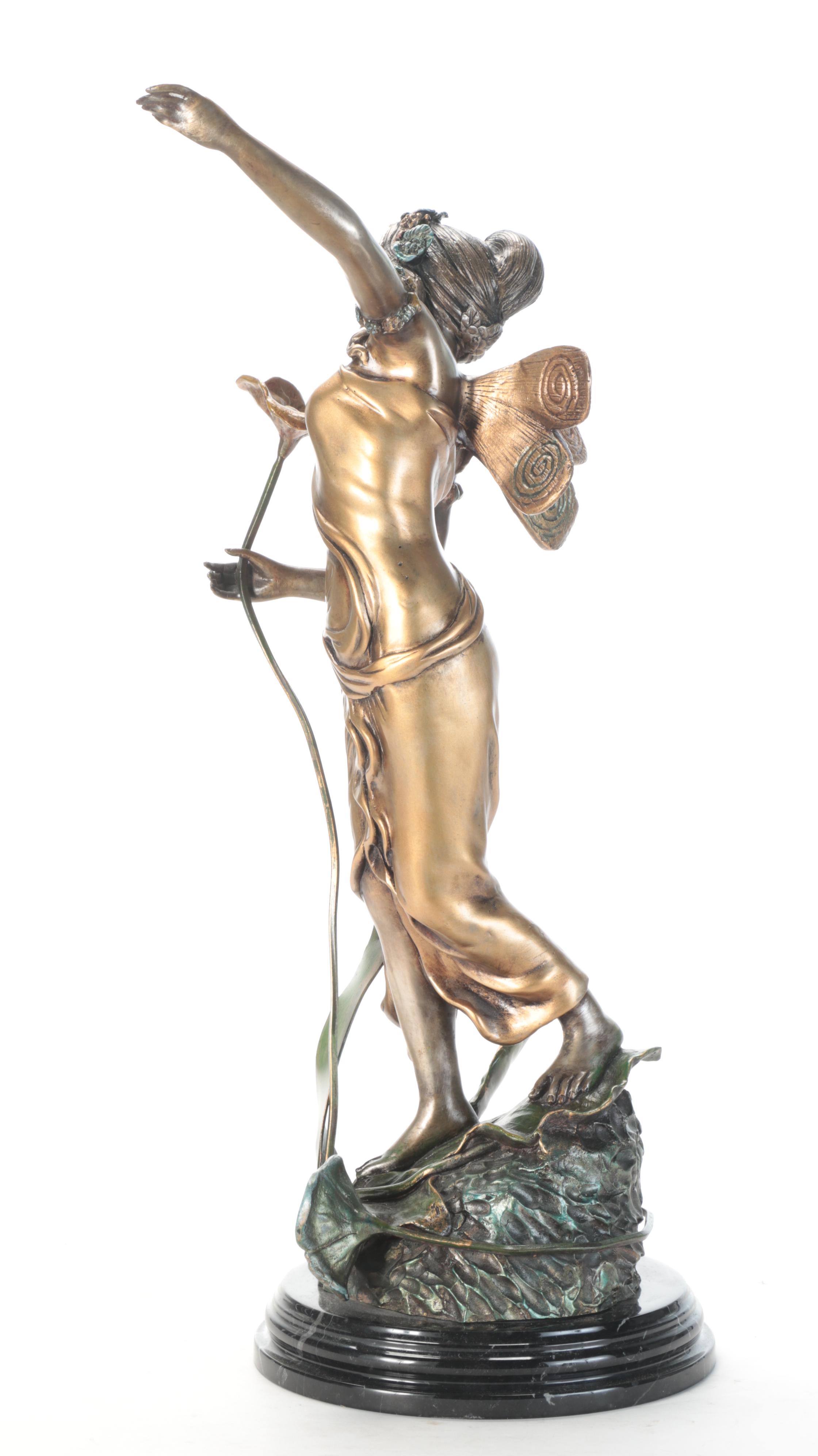 Art Nouveau Style Bronze Sculpture of Fairy