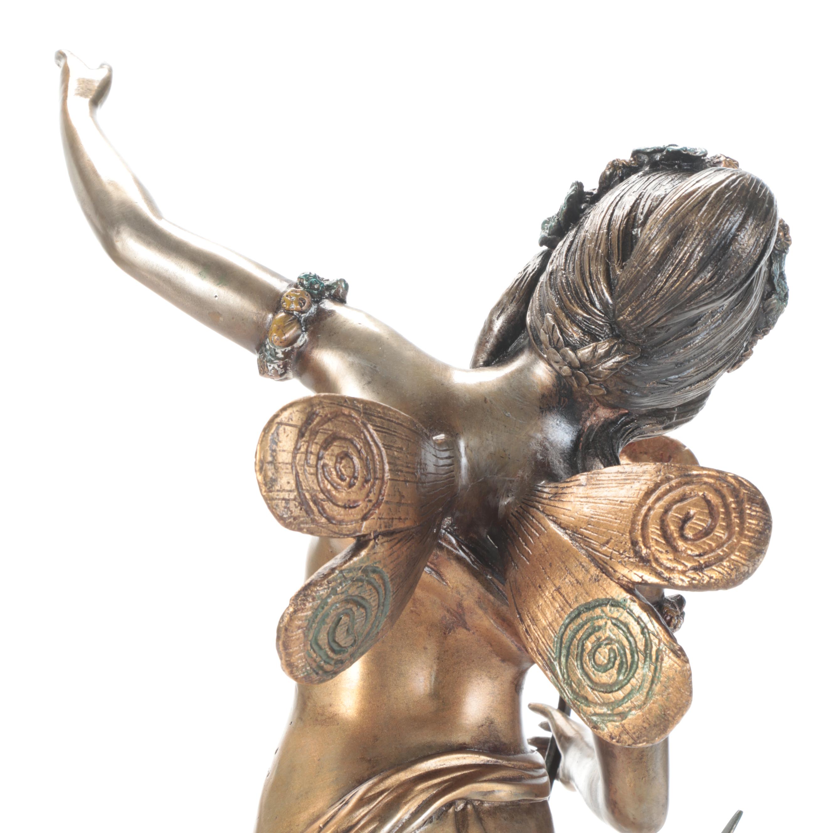 Art Nouveau Style Bronze Sculpture of Fairy