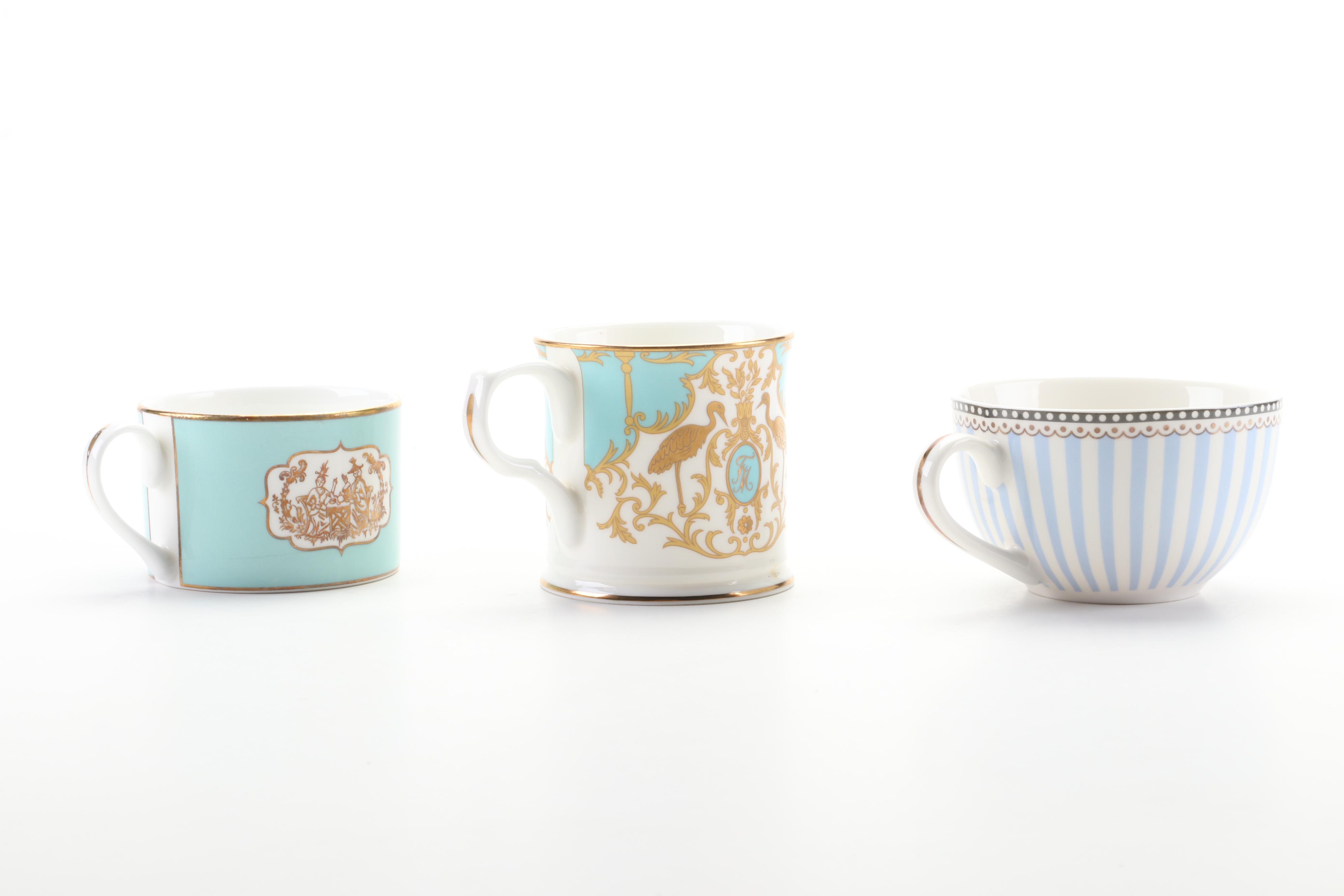 Legle Limoges, Richard Ginori and Other Cups and Saucers with Mug