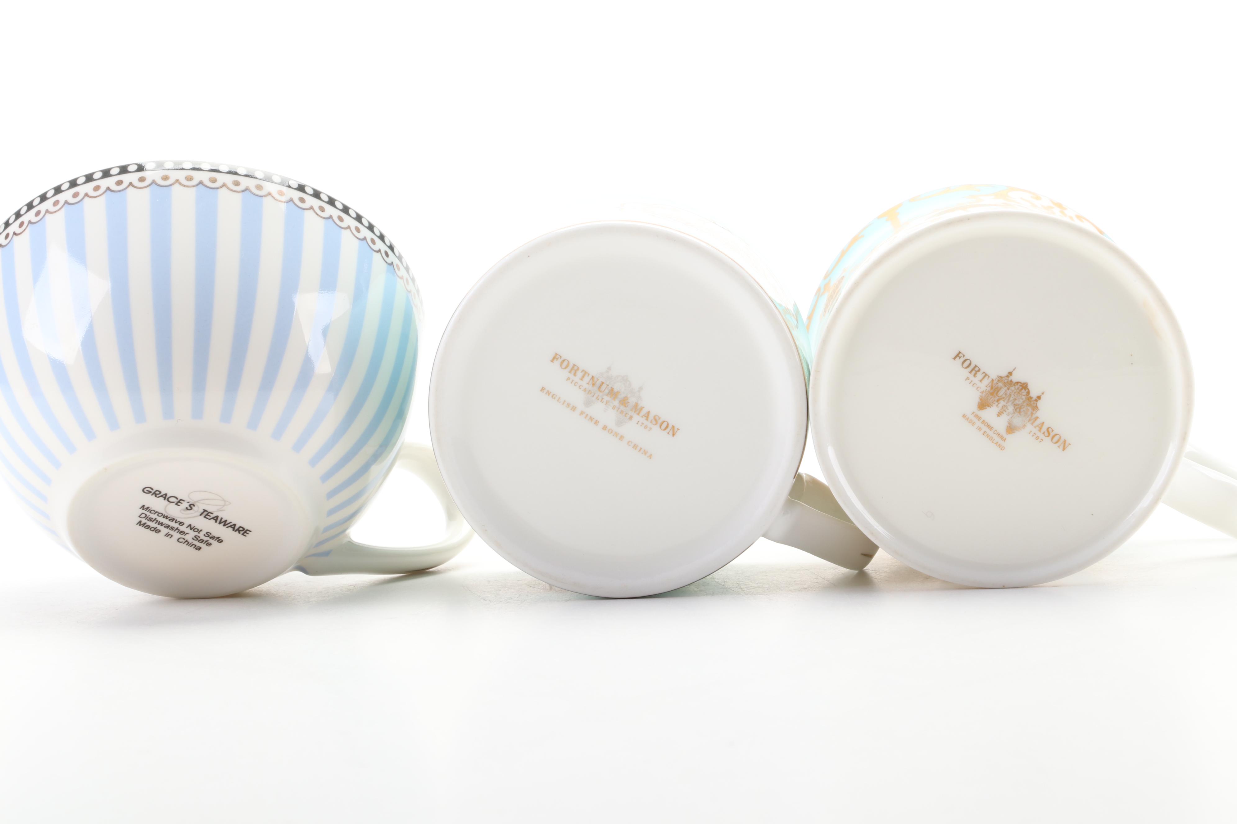 Legle Limoges, Richard Ginori and Other Cups and Saucers with Mug