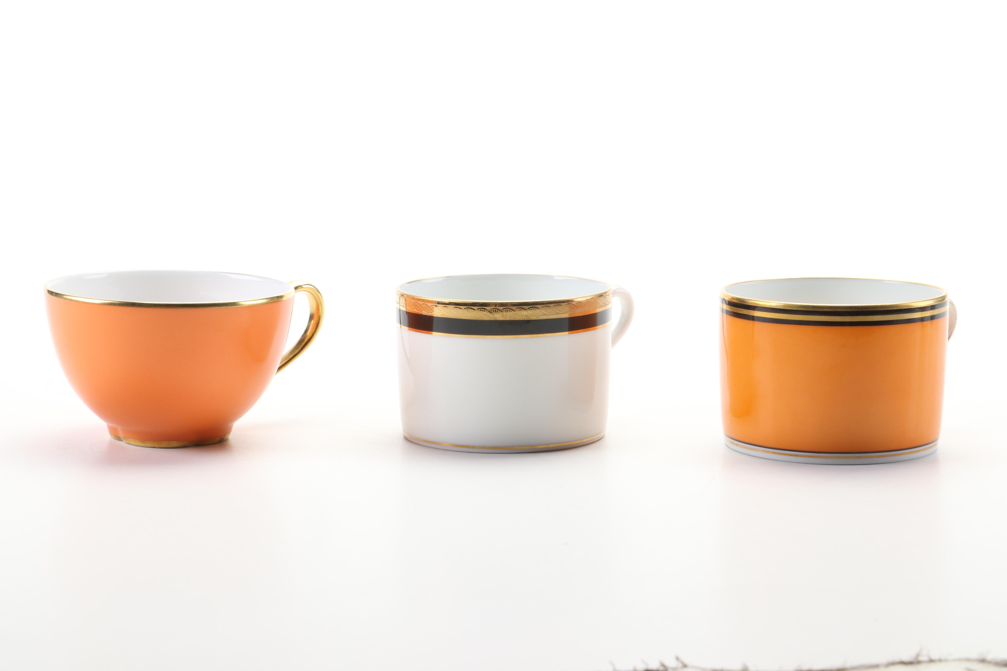 Legle Limoges, Richard Ginori and Other Cups and Saucers with Mug