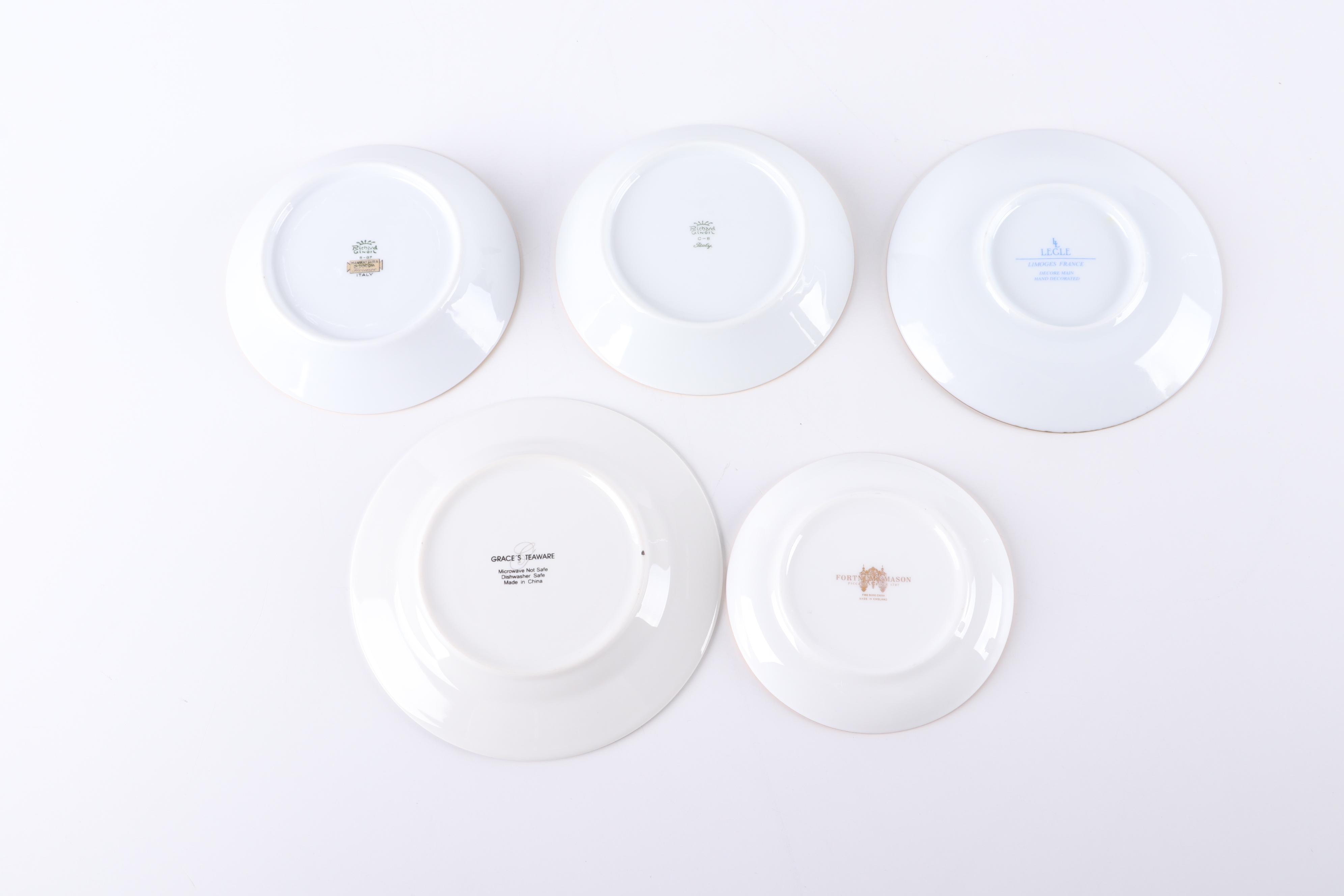 Legle Limoges, Richard Ginori and Other Cups and Saucers with Mug