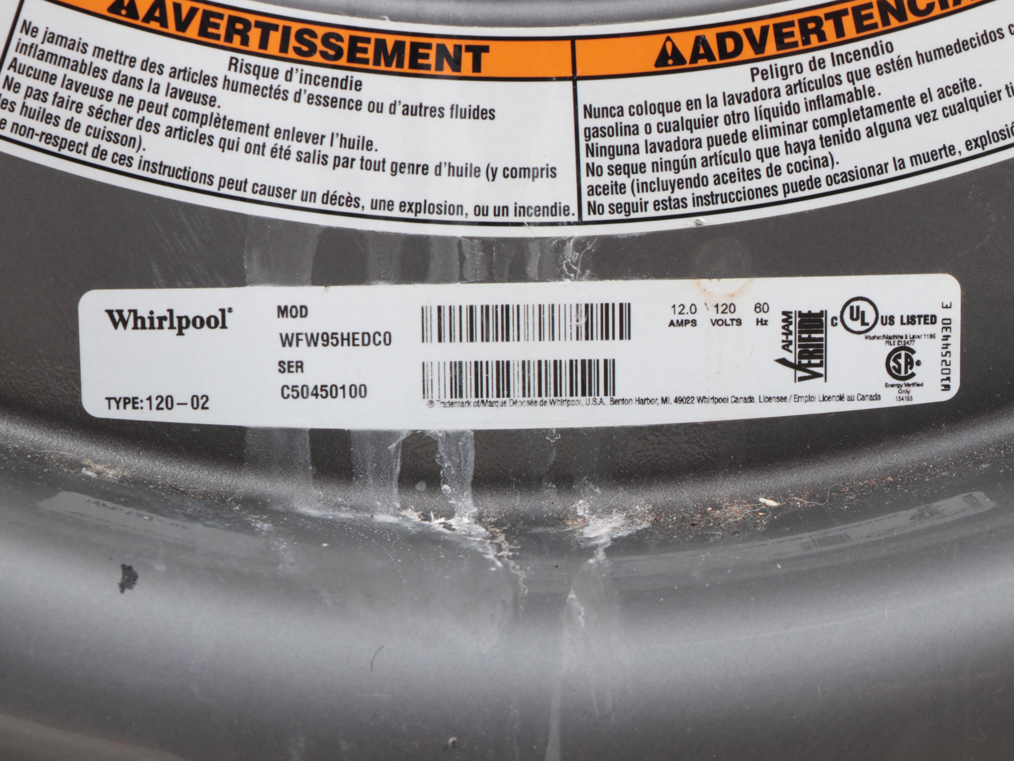 Whirlpool "Duet Steam" Front-Load Washer and Dryer