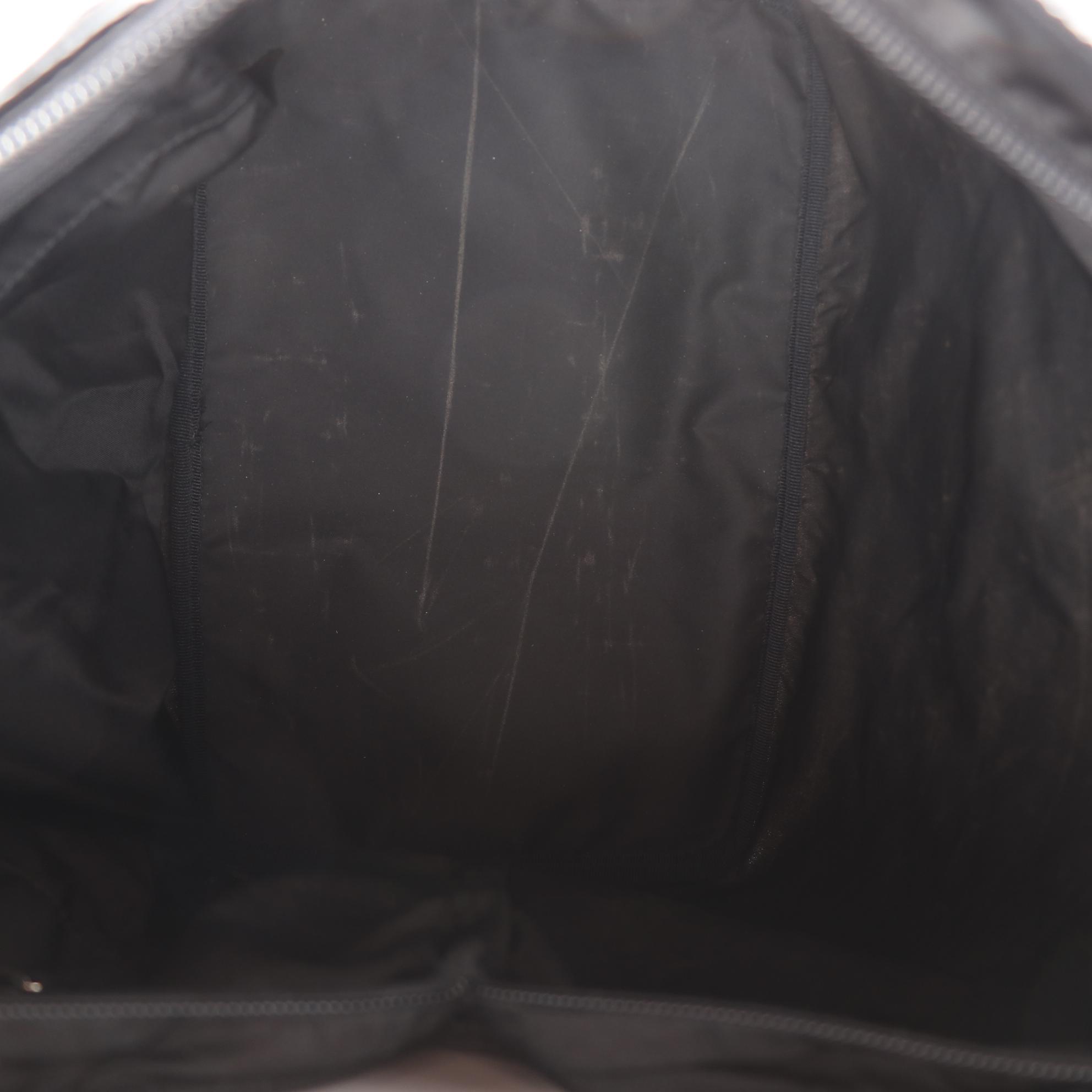 Prada Medium Zip Tote in Black Nylon Gabardine and Leather