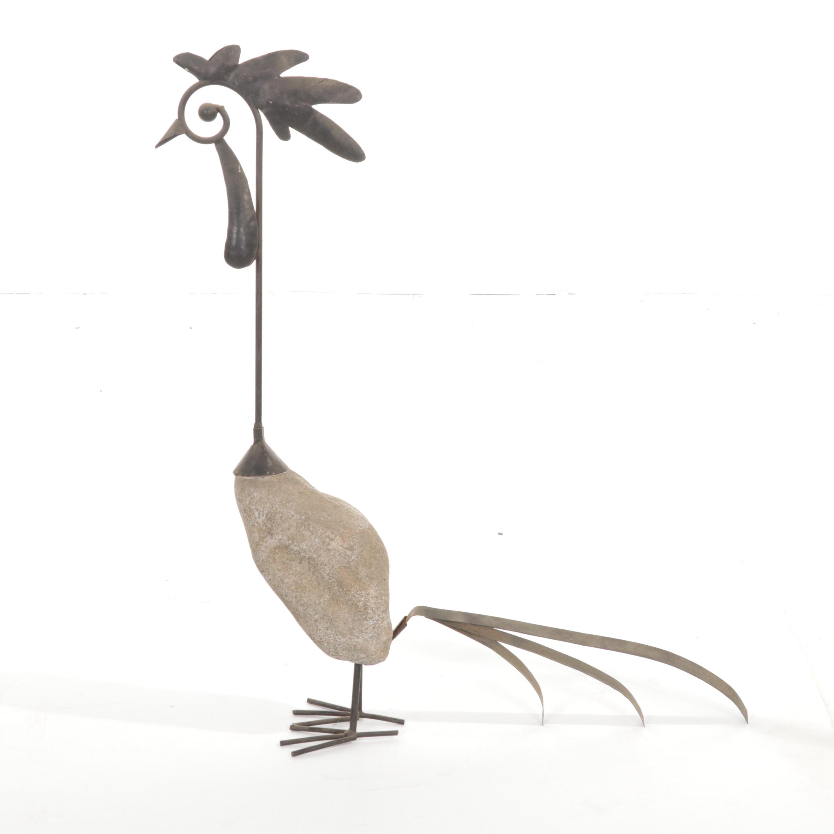 Metal and Composite Outdoor Bird Statues