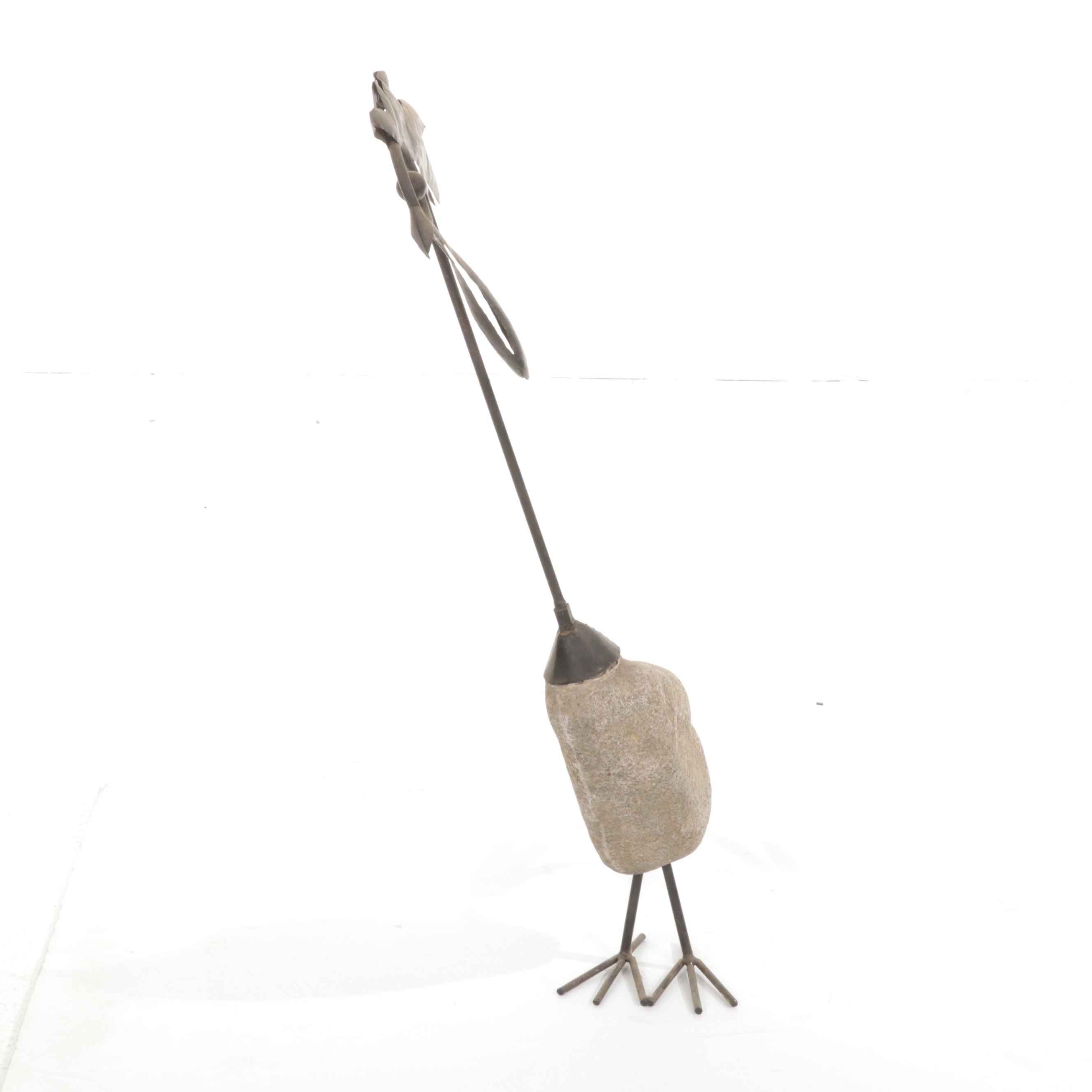 Metal and Composite Outdoor Bird Statues