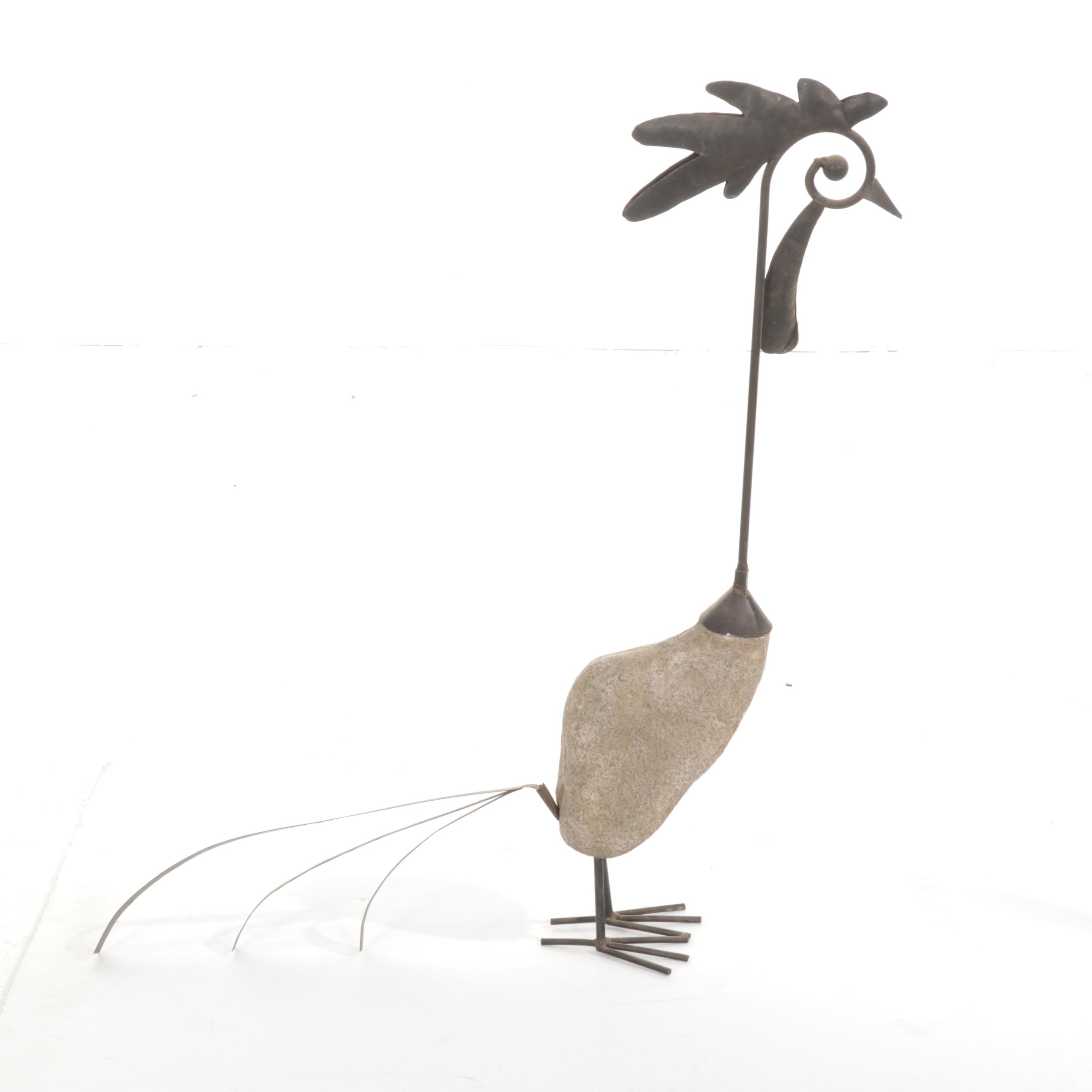 Metal and Composite Outdoor Bird Statues