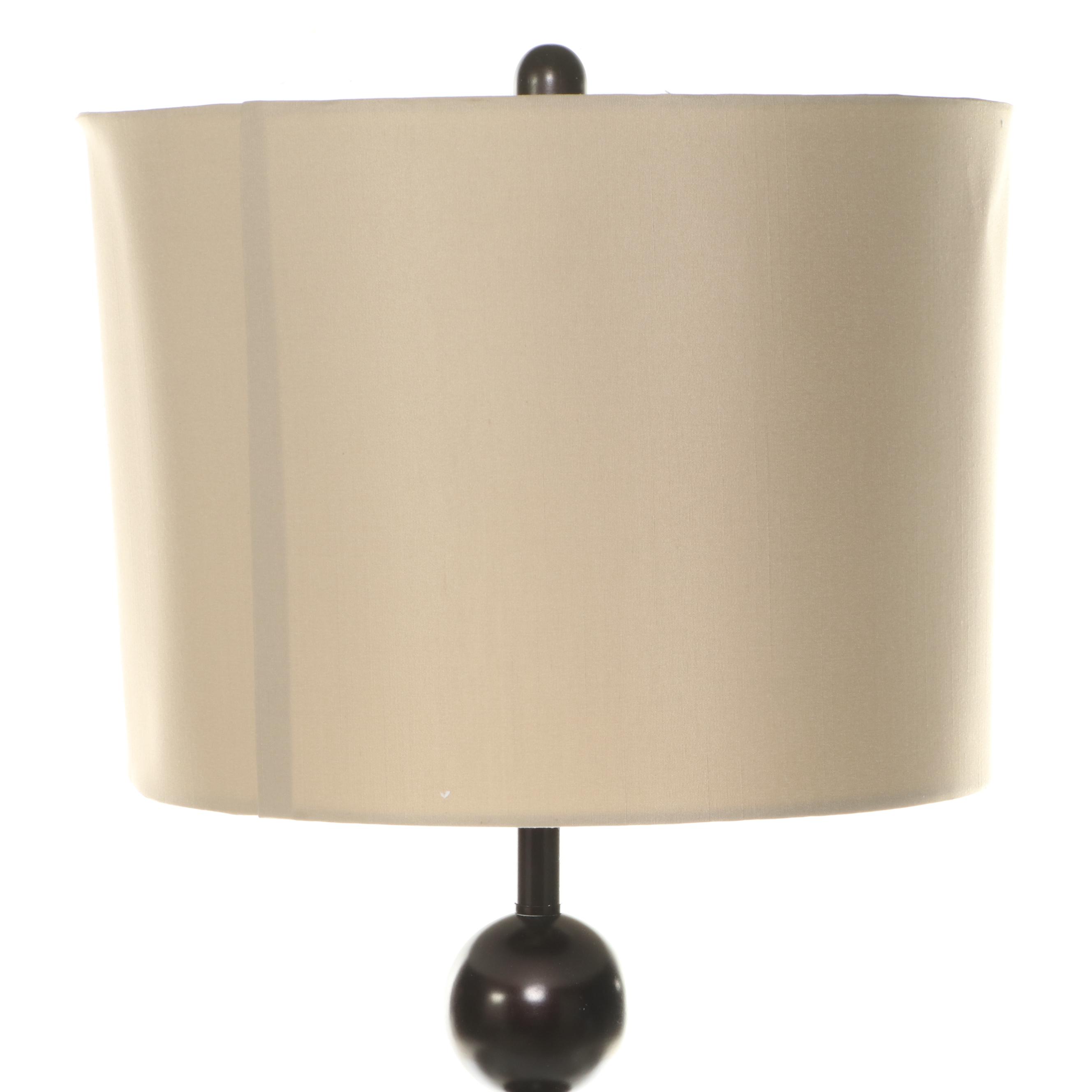 Décor Therapy "Sadie" Metal Stacked Ball Table Lamps and Floor Lamp