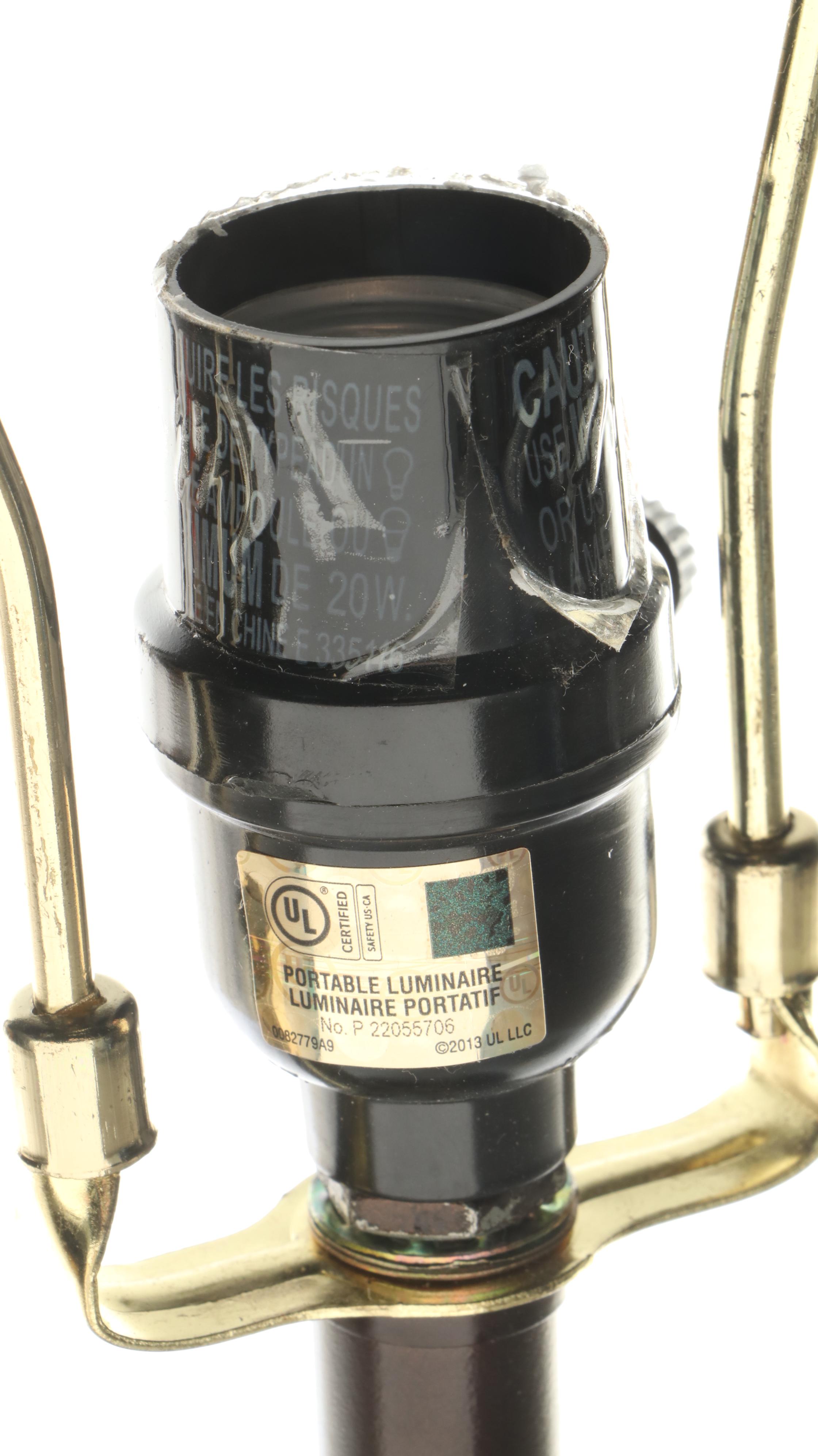 Décor Therapy "Sadie" Metal Stacked Ball Table Lamps and Floor Lamp