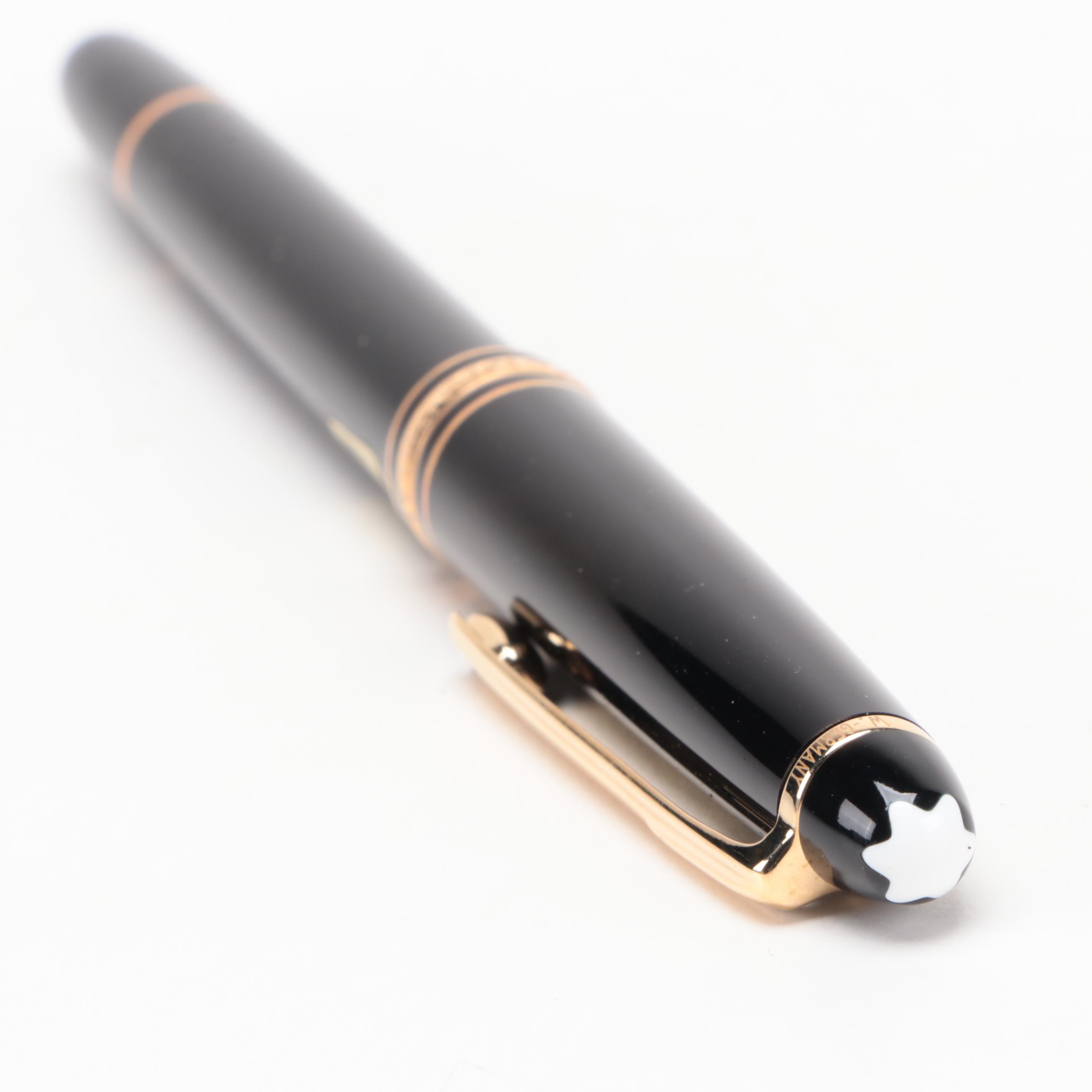 Montblanc Meisterstück Black Resin Rollerball Pen with Refill and Case