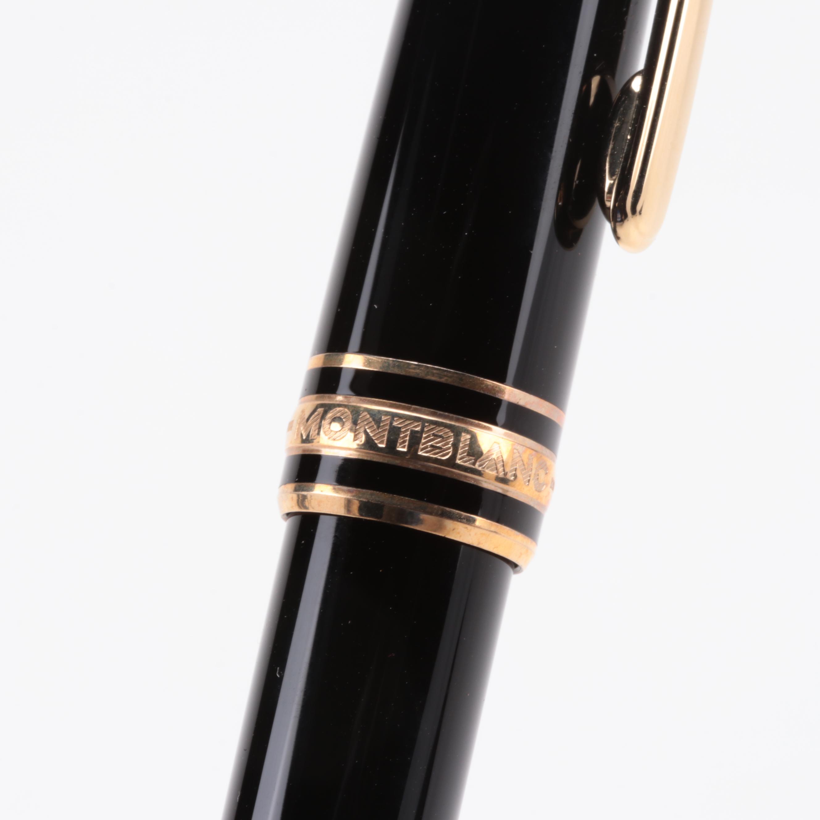 Montblanc Meisterstück Black Resin Rollerball Pen with Refill and Case