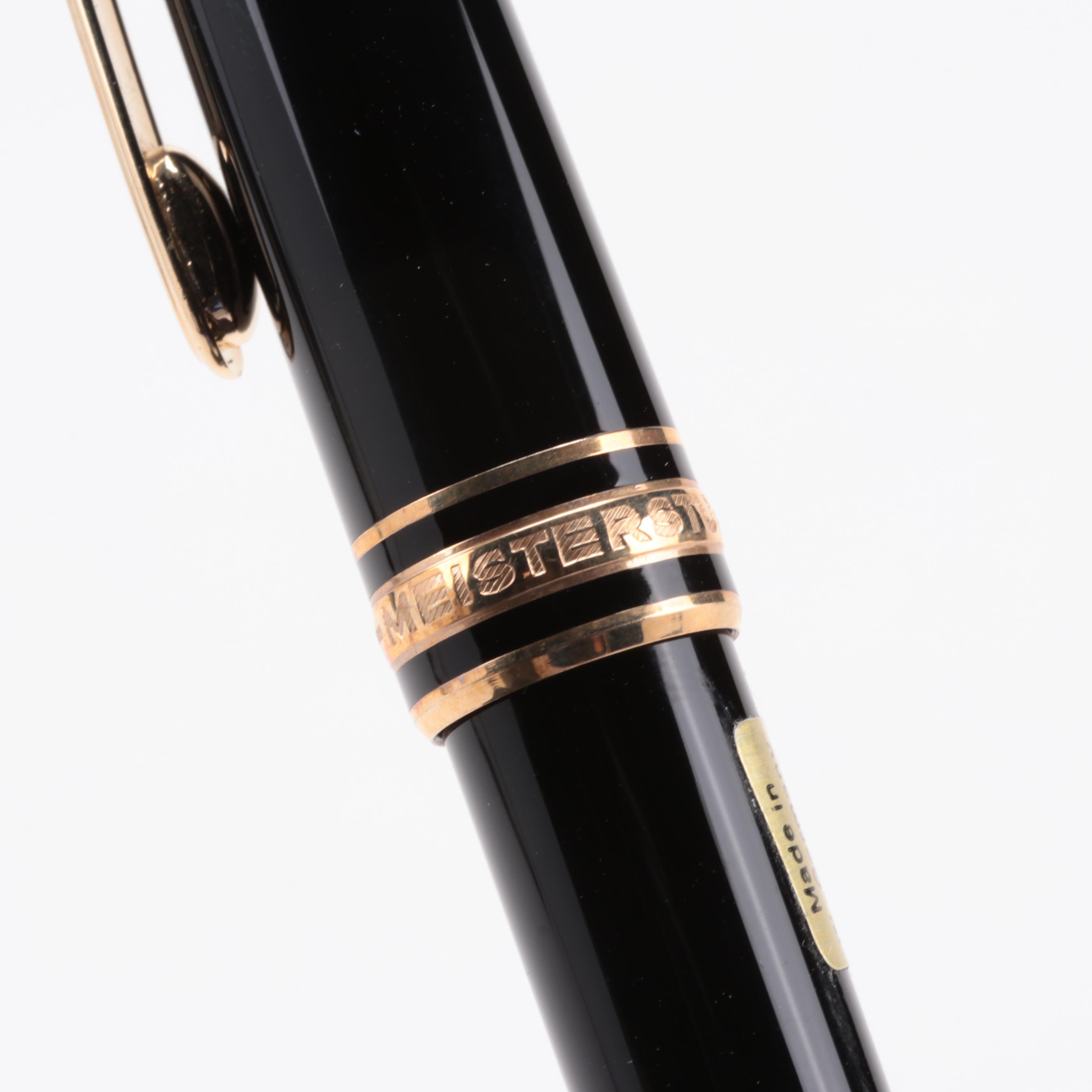 Montblanc Meisterstück Black Resin Rollerball Pen with Refill and Case
