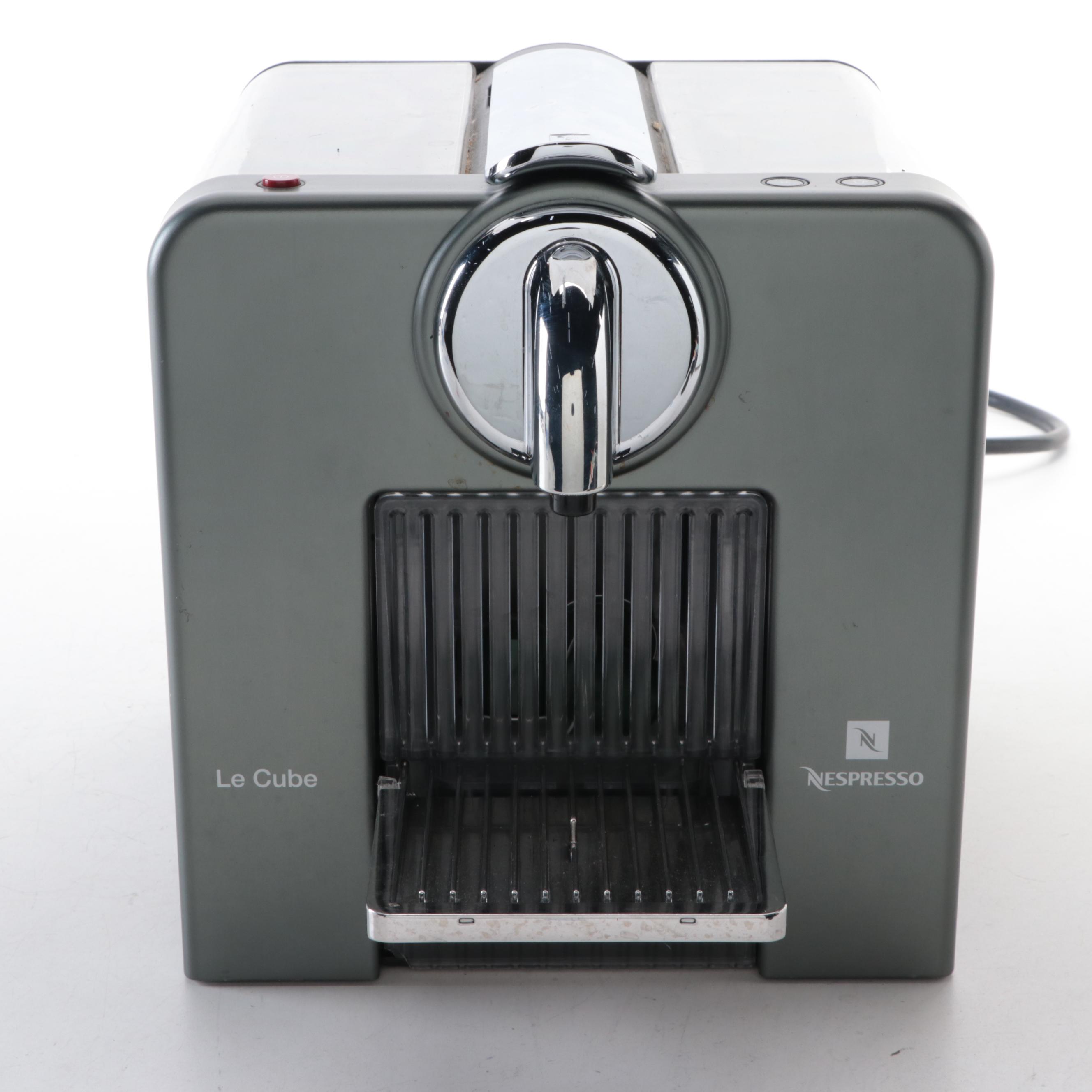 Nespresso Titan Gray Le Cube Espresso Machine