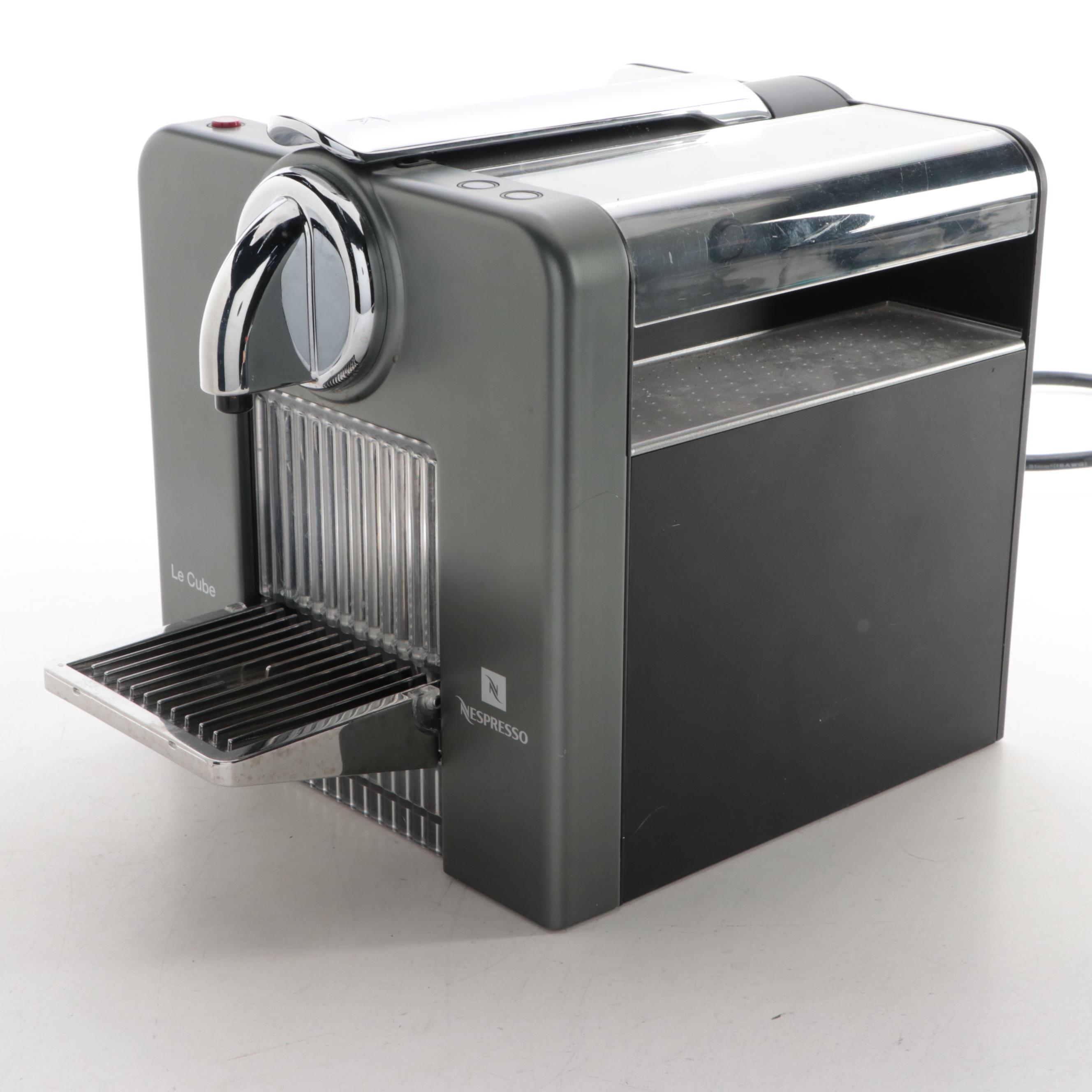 Nespresso Titan Gray Le Cube Espresso Machine