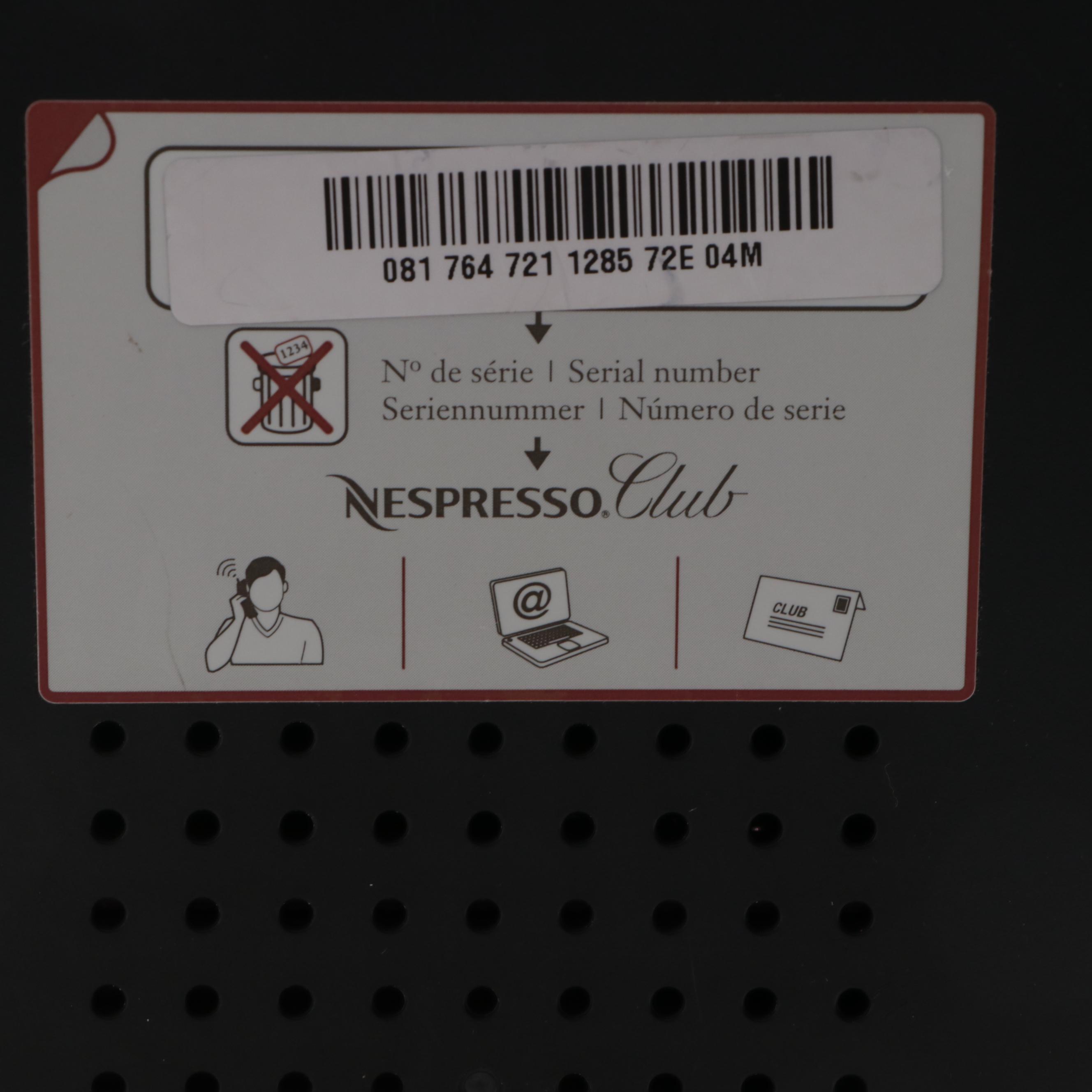 Nespresso Titan Gray Le Cube Espresso Machine