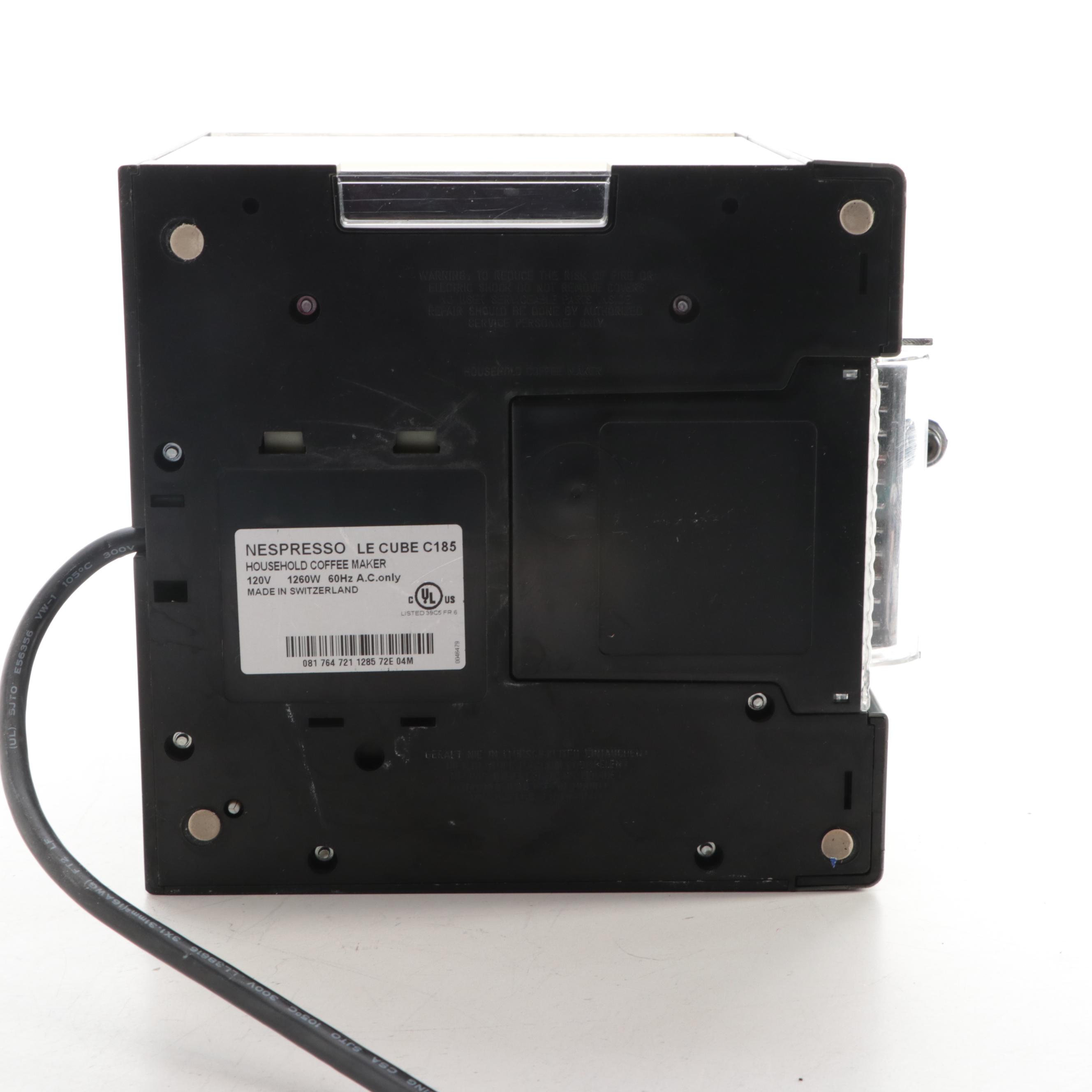 Nespresso Titan Gray Le Cube Espresso Machine