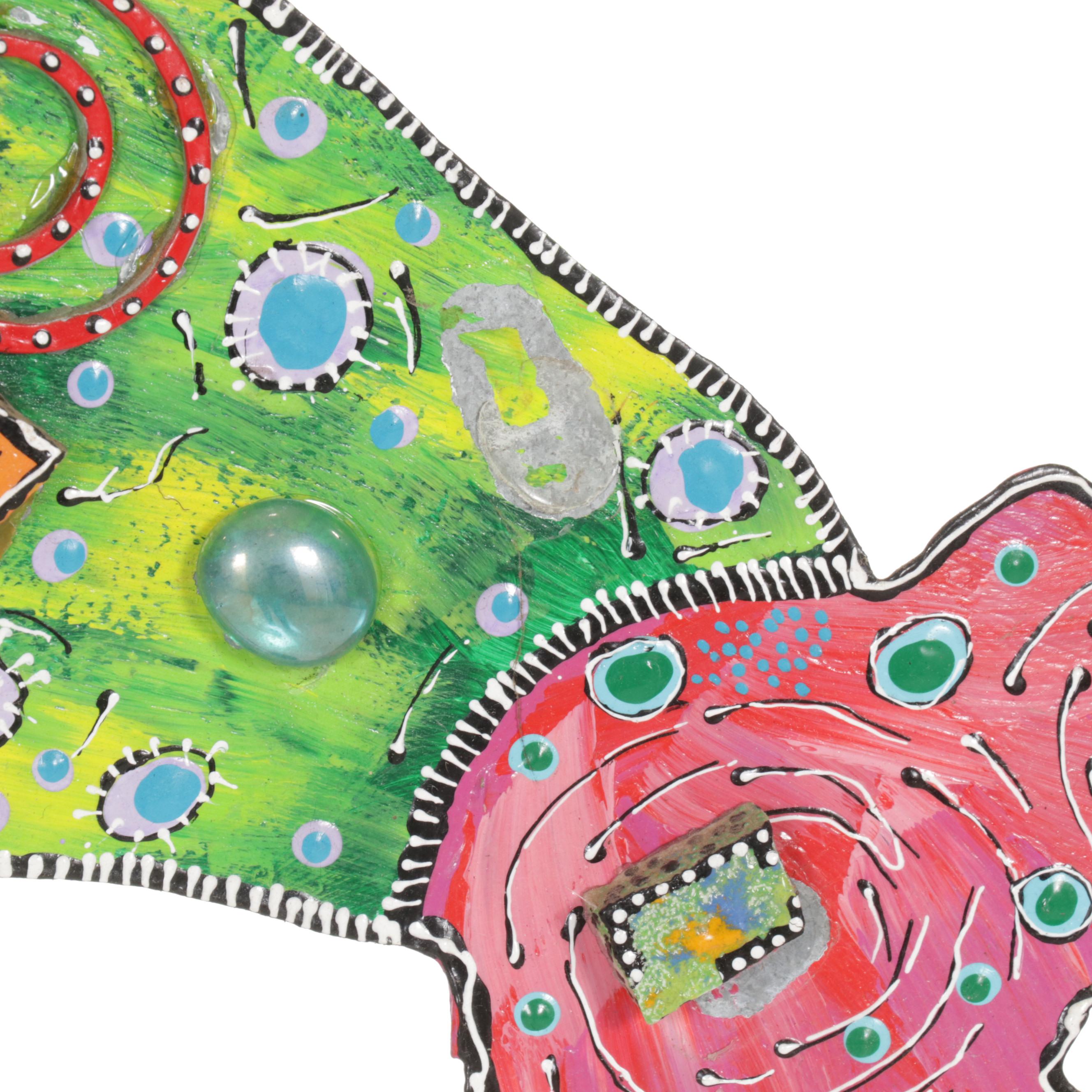 Signed Embellished Metal Fish Sculpture by Markel