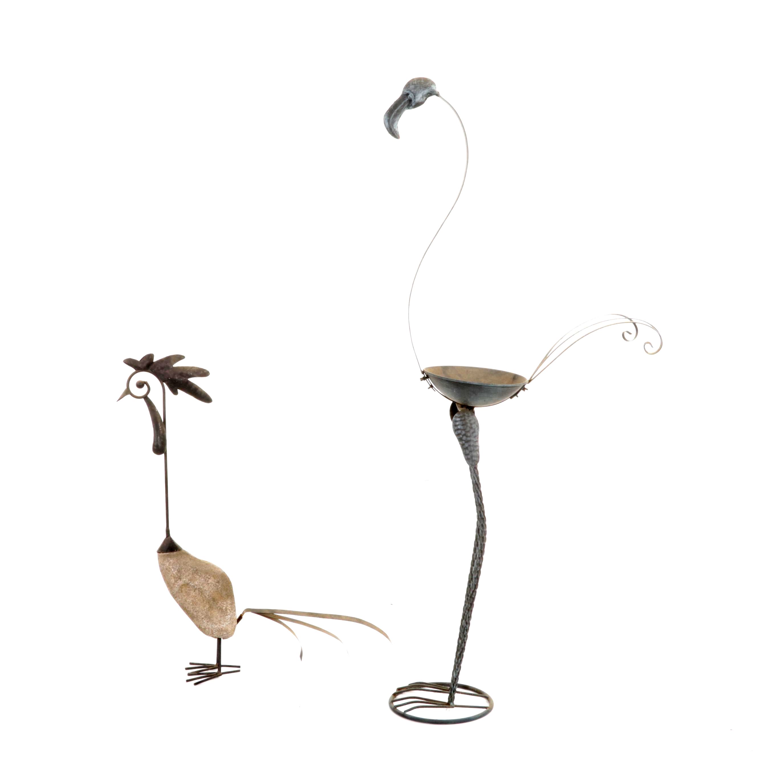 Metal and Composite Outdoor Bird Statues