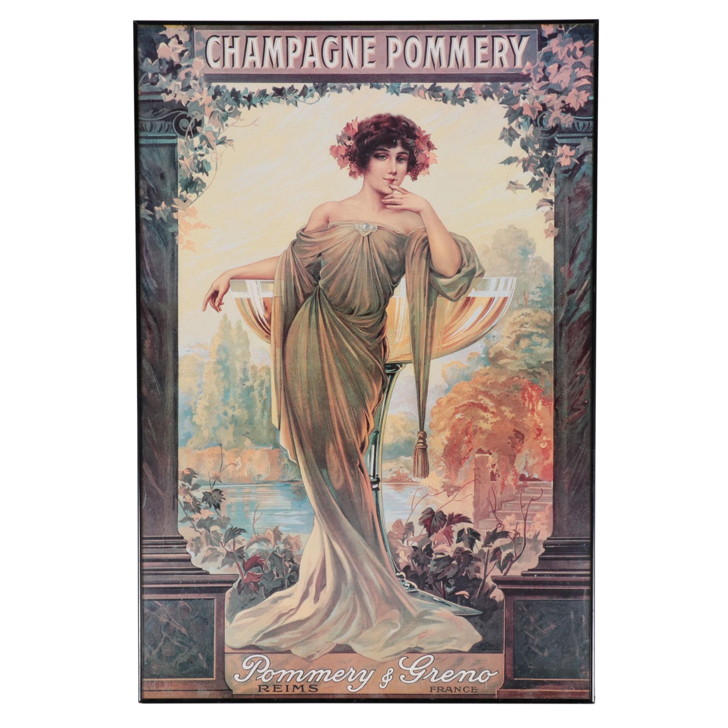 Offset Lithograph Poster "Champagne Pommery"