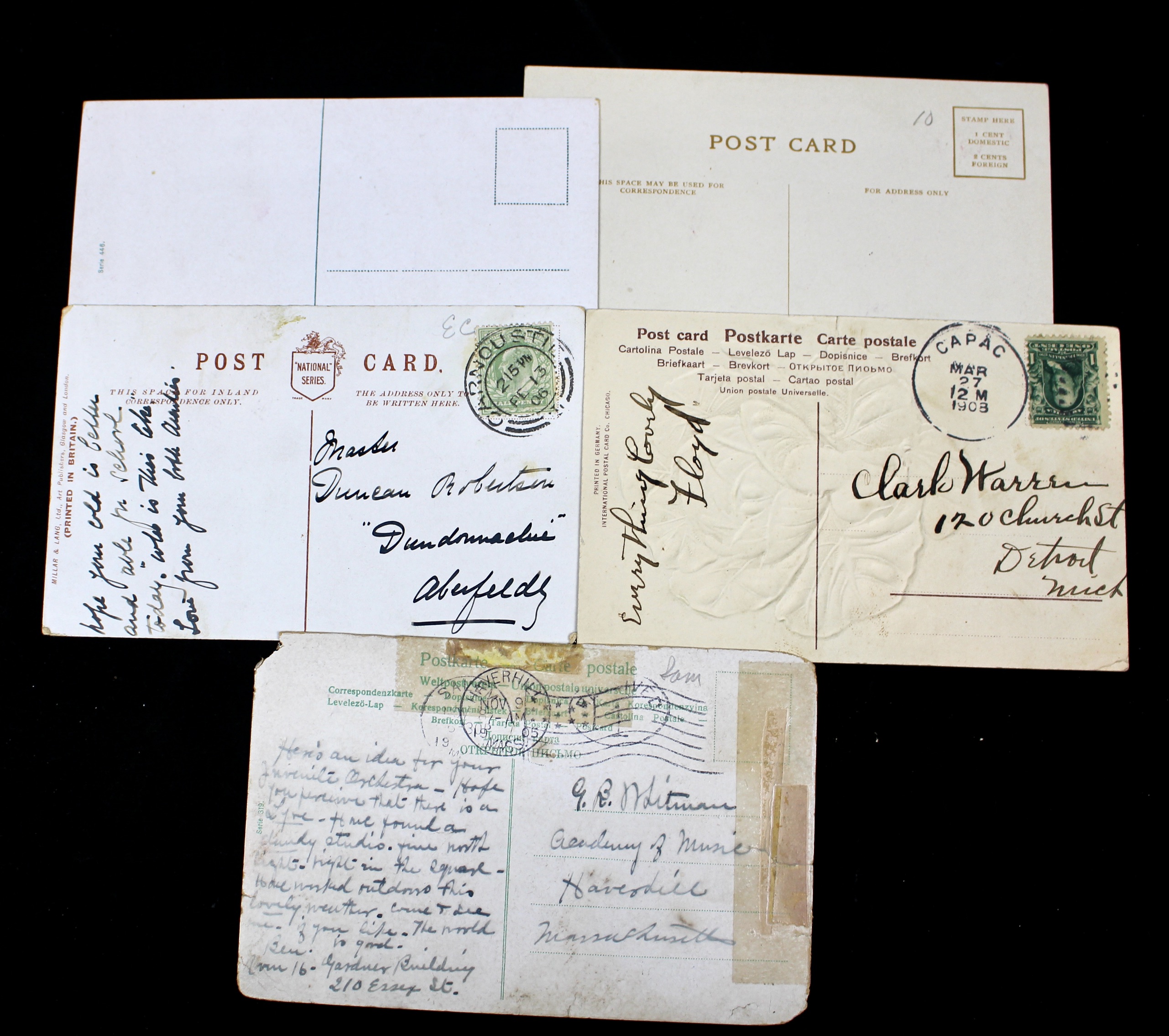 Sixty Different Early 1900s Postcards