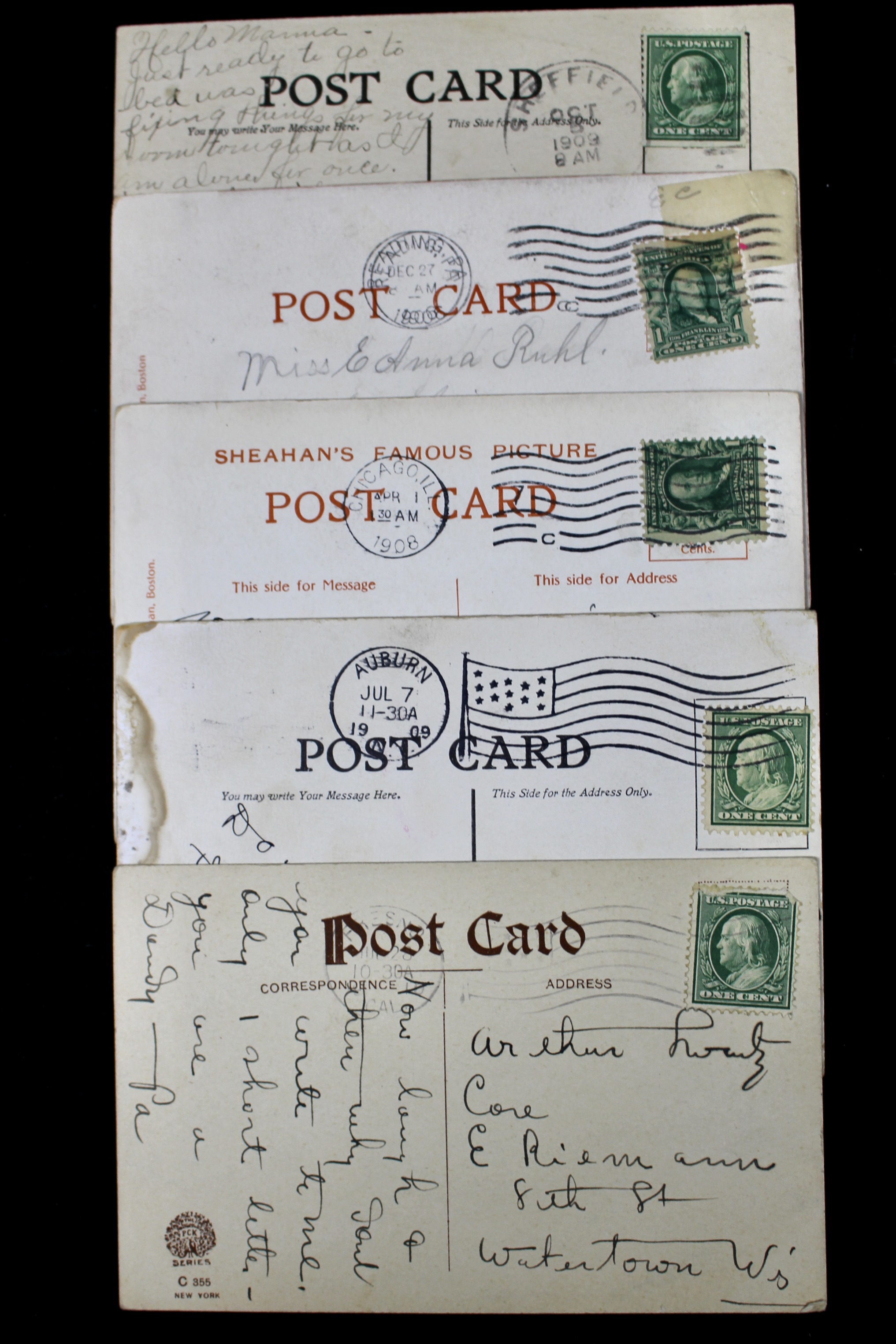 Sixty Different Early 1900s Postcards