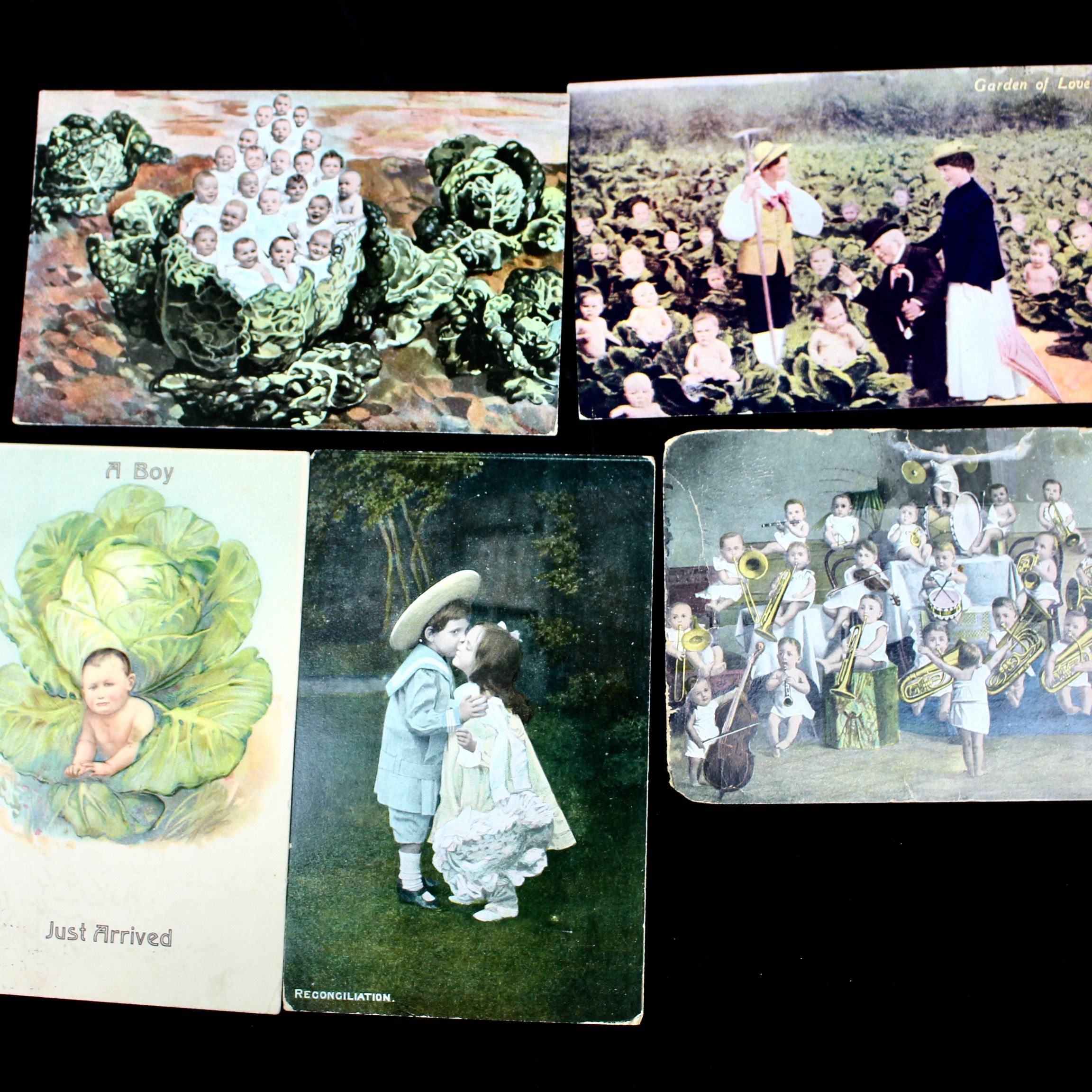 Sixty Different Early 1900s Postcards