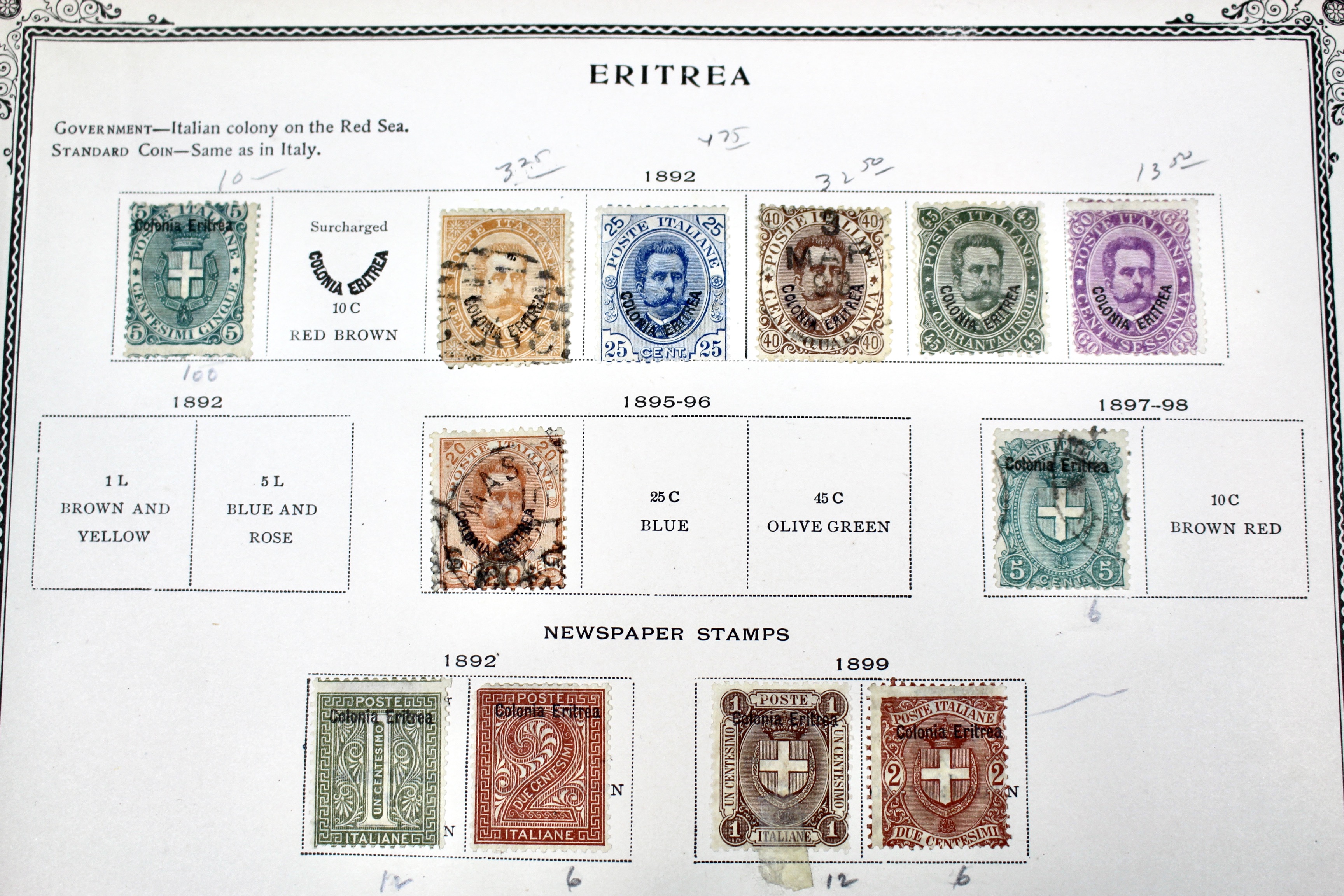 Early Foreign Postage Stamp Collection