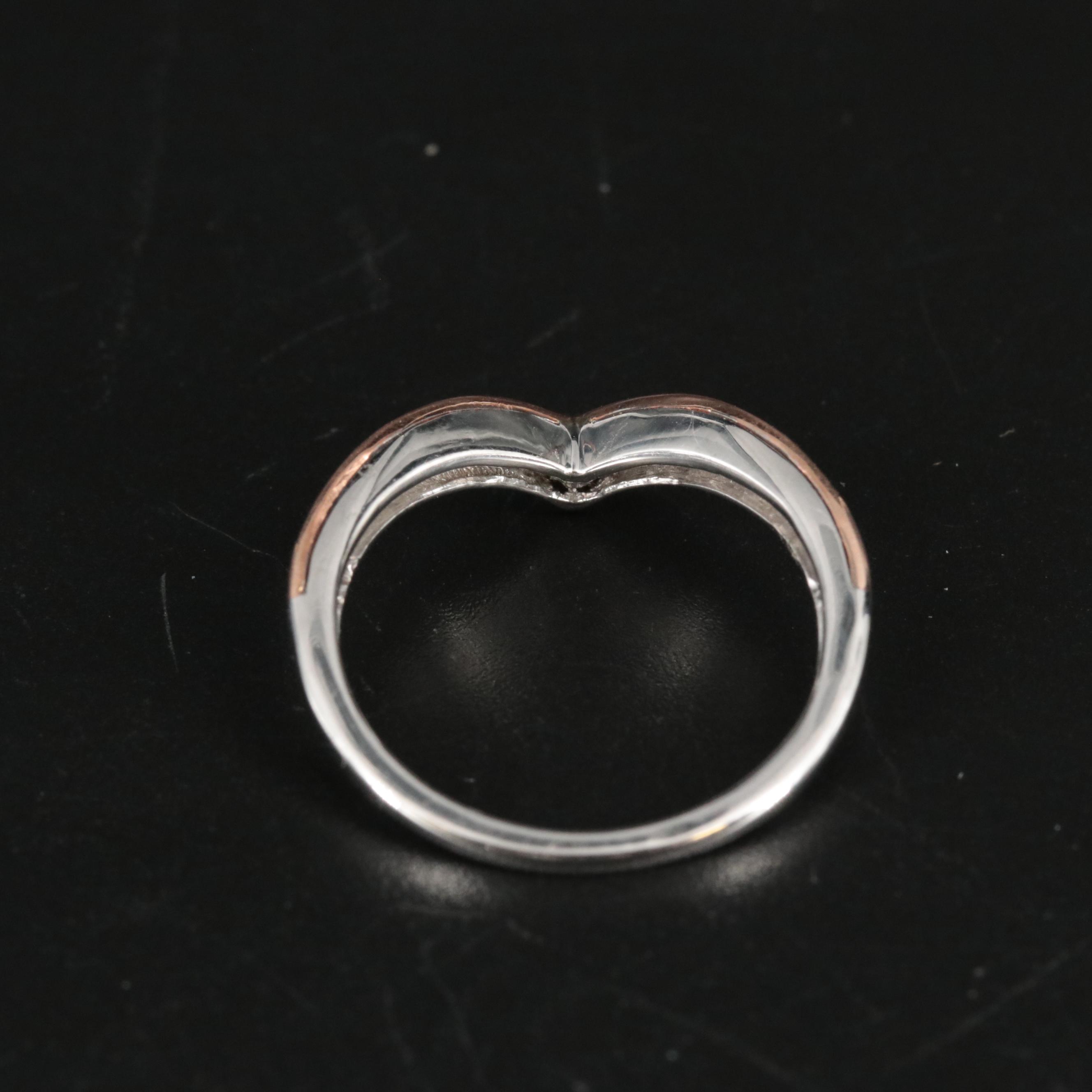 Sterling Silver Sapphire Ring with 10K Gold Accents