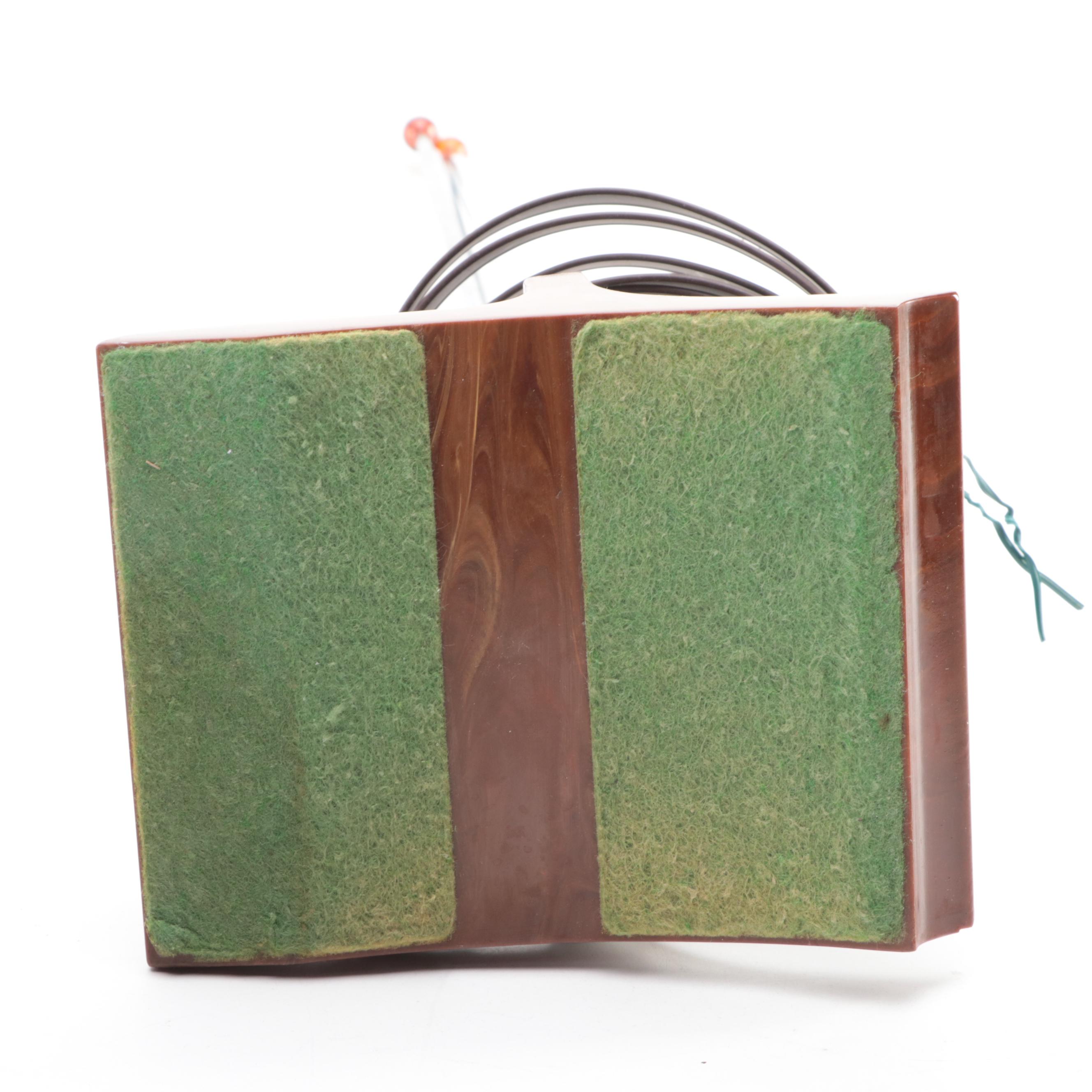 Philco "Mystery" Wood and Bakelite Remote Radio Control and Antenna