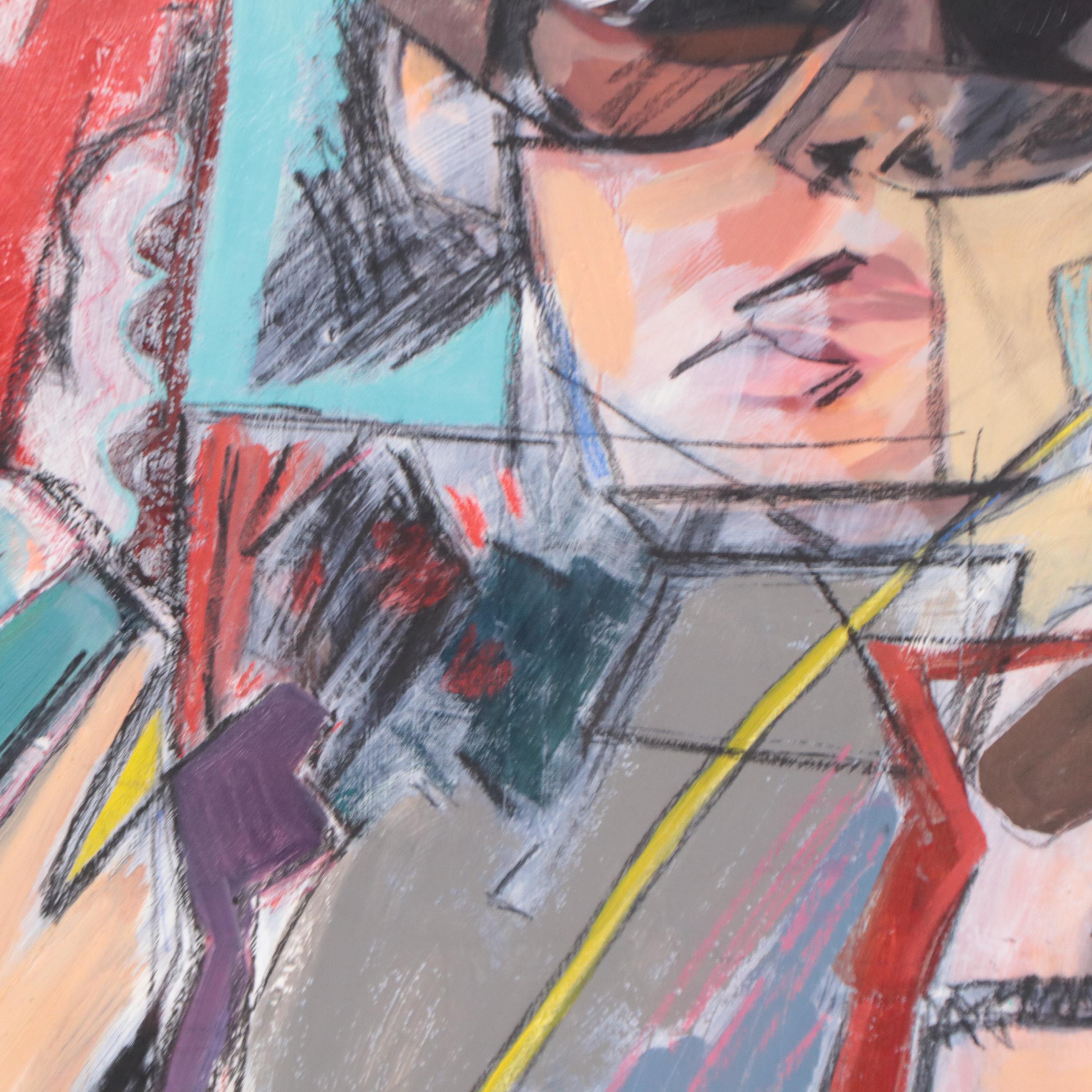 Rhee Lightner Mixed Media Painting, 2017