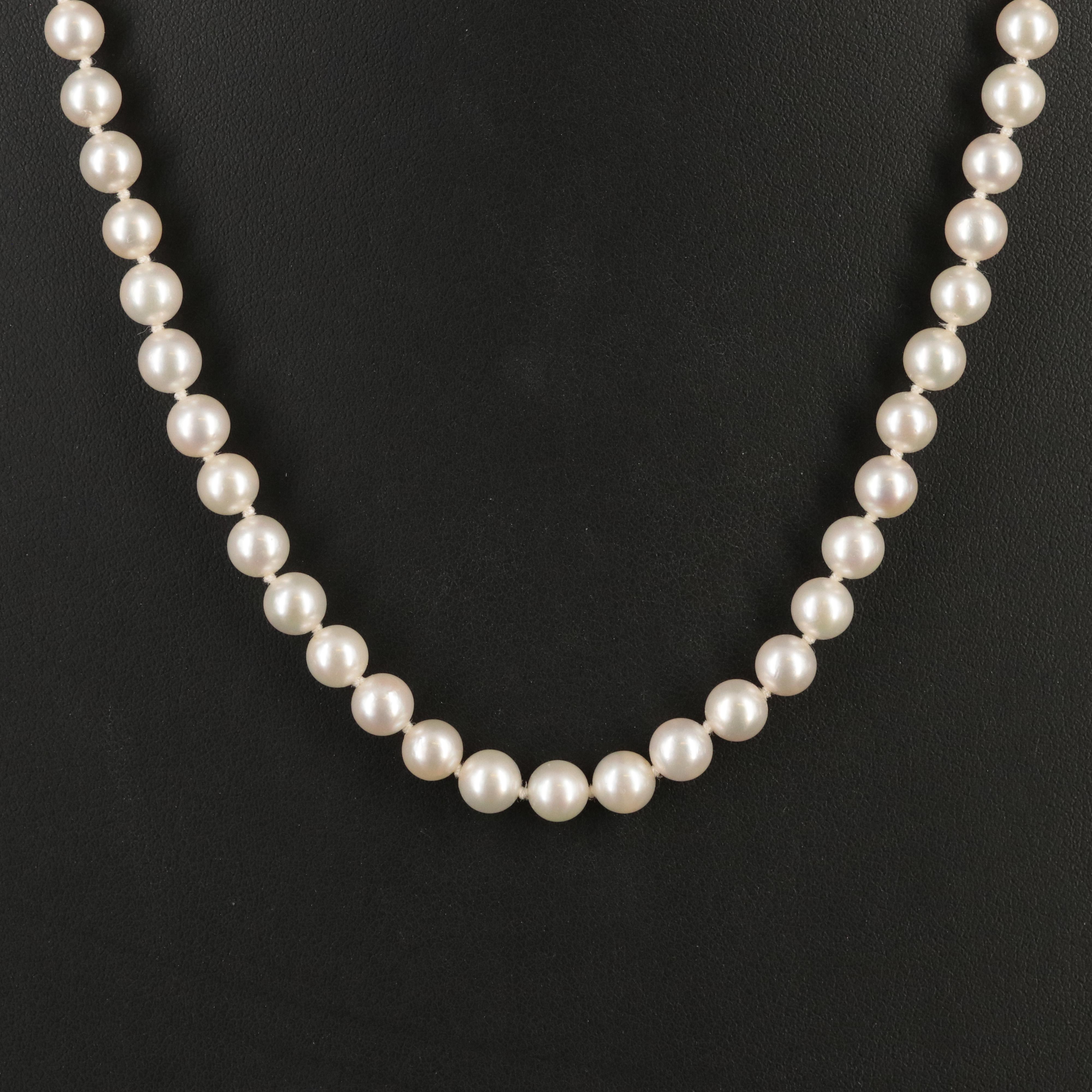 Mikimoto 18K Pearl Necklace and Bracelet