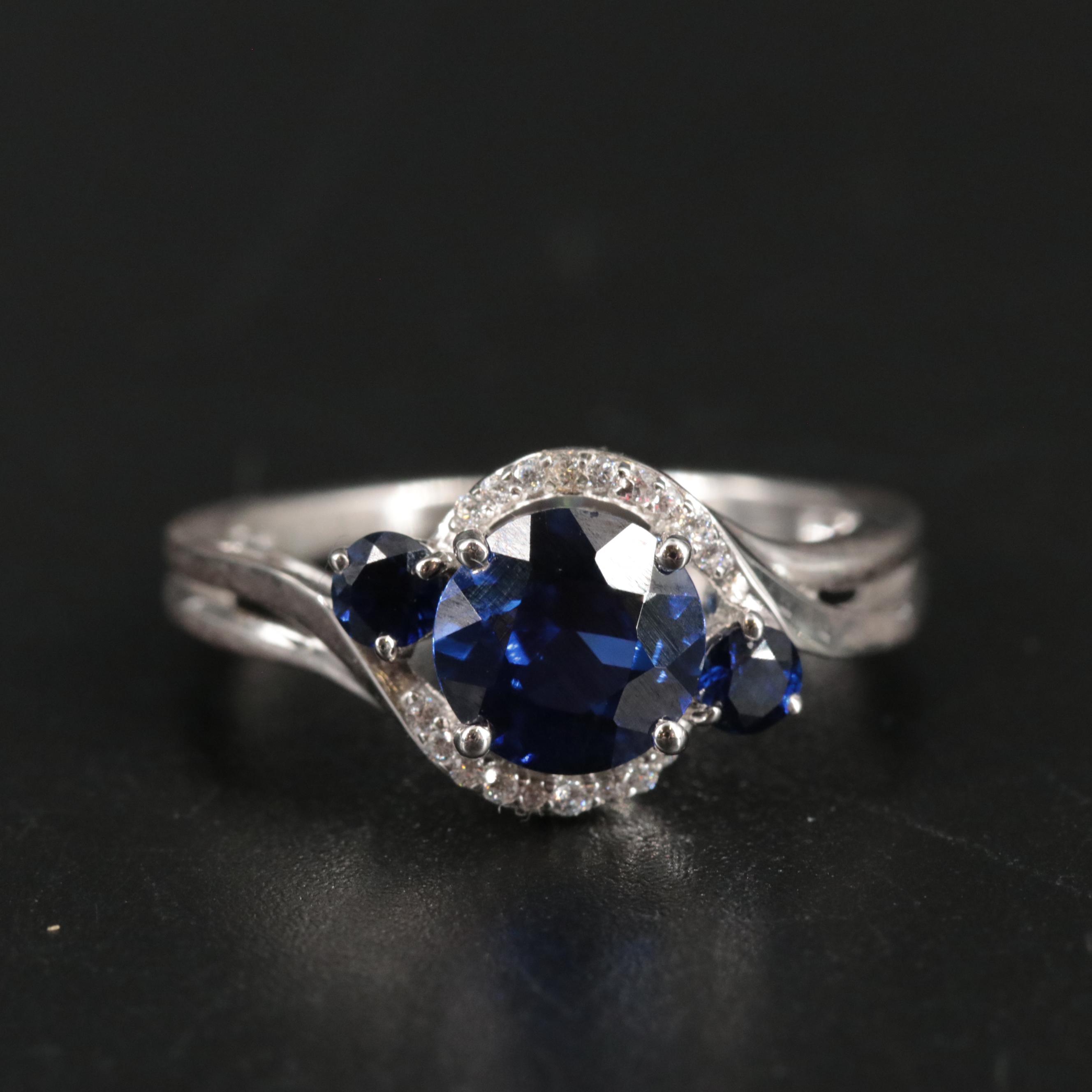 Sterling Silver Sapphire Ring