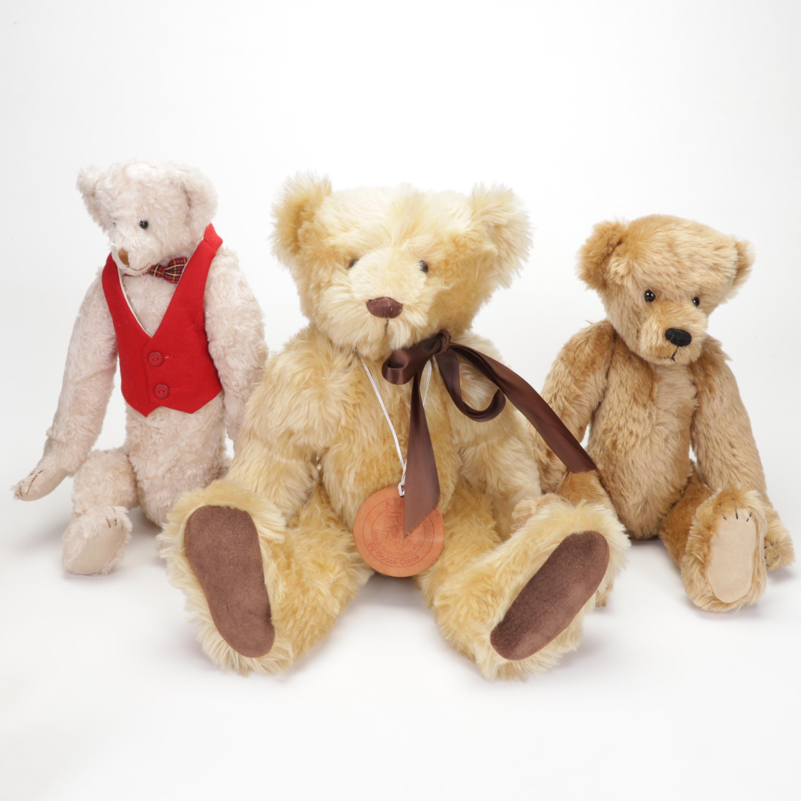 Handcrafted Jointed Teddy Bears Featuring Althans and Hermann