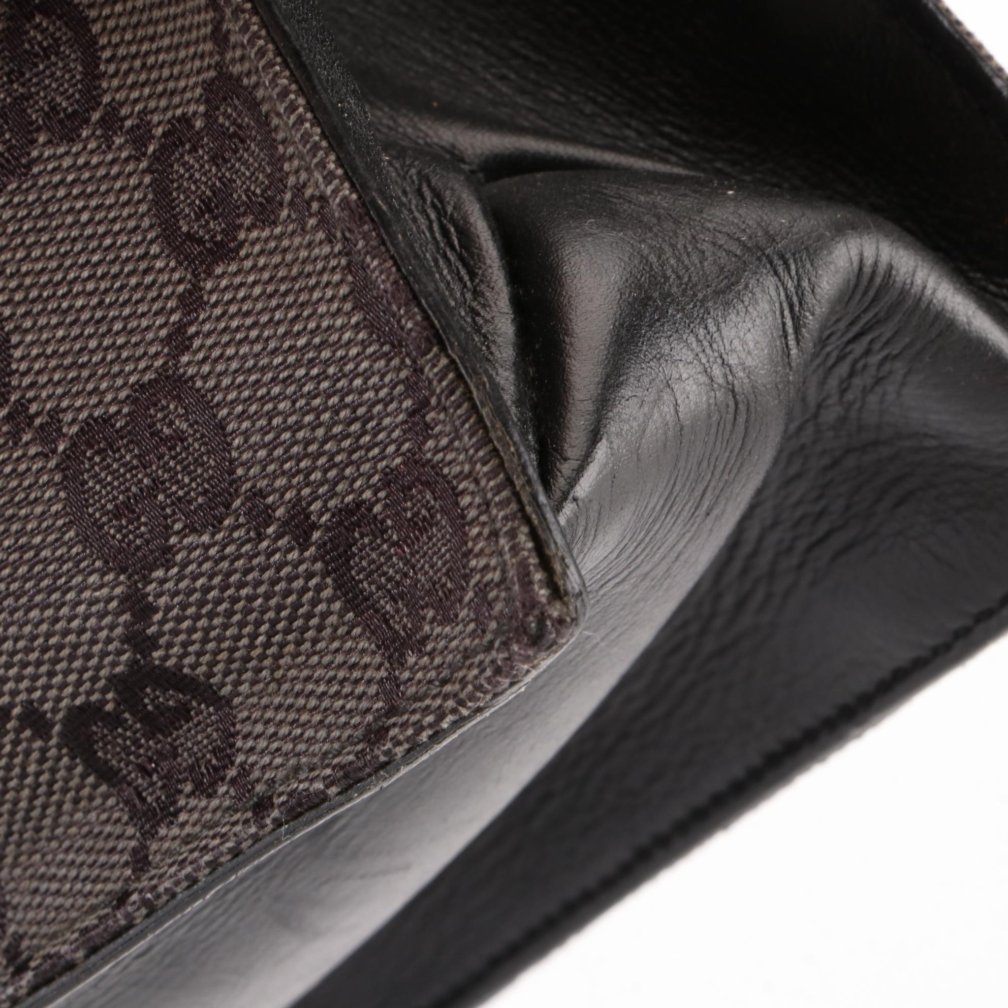 Gucci Drawstring Handbag in  Monogram Canvas and Leather