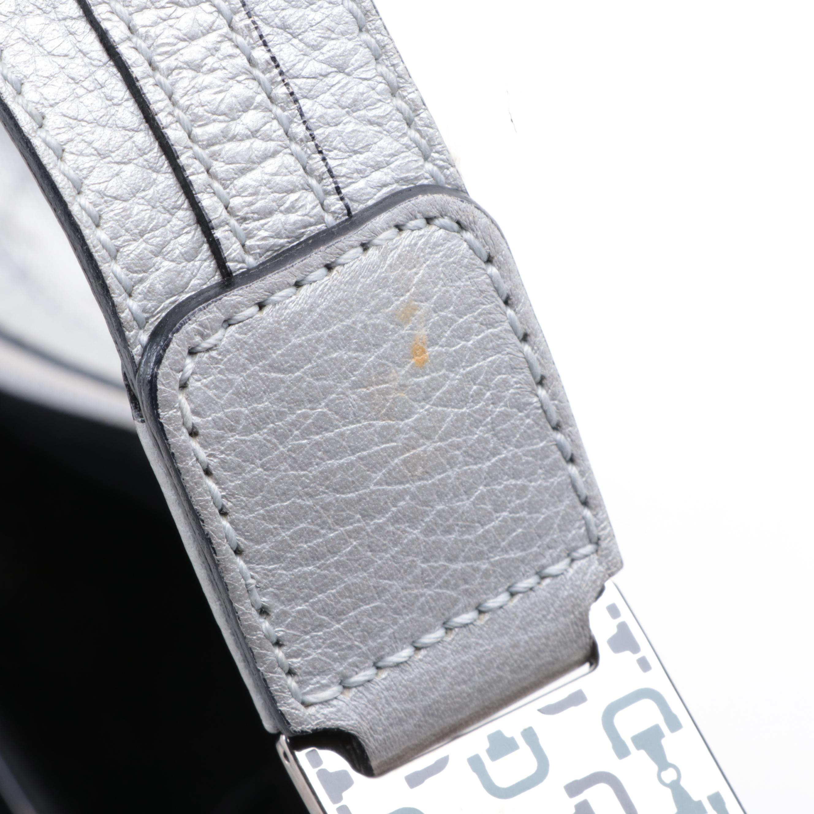 Gucci Hobo Bag in Metallic GG Supreme Canvas and Grain Leather