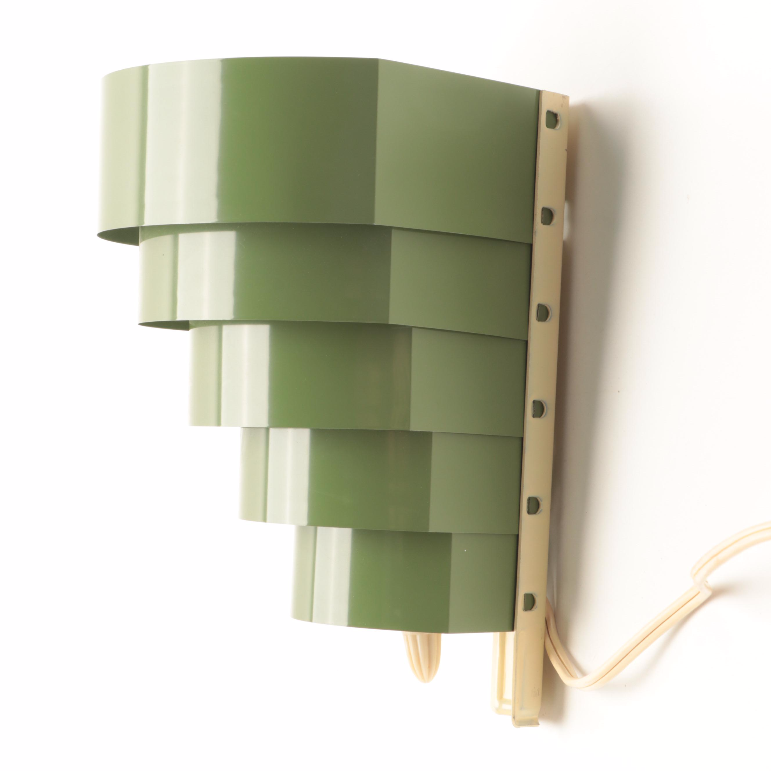 Art Deco Style Tiered Corner Wall Sconce, Mid-20th Century