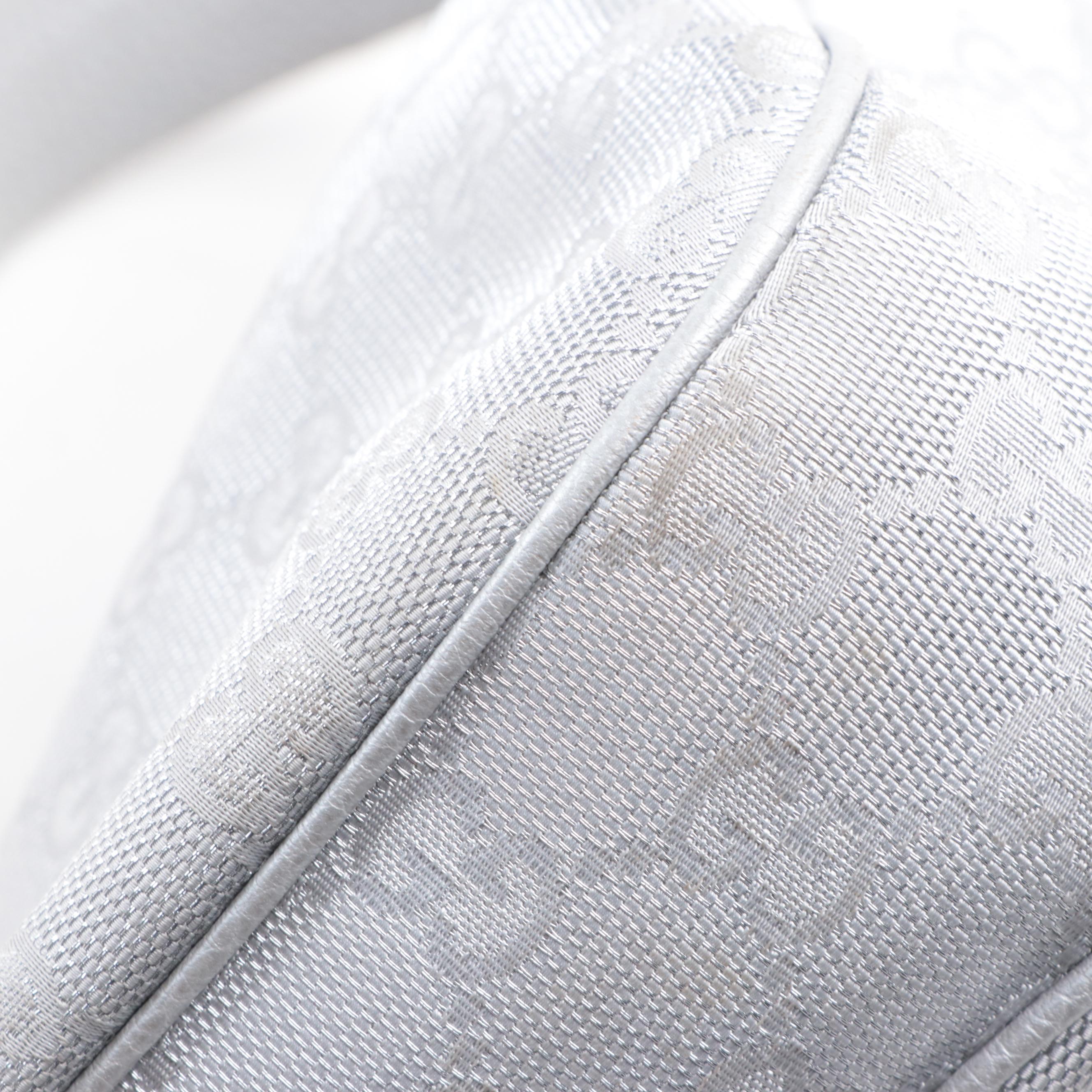 Gucci Hobo Bag in Metallic GG Supreme Canvas and Grain Leather