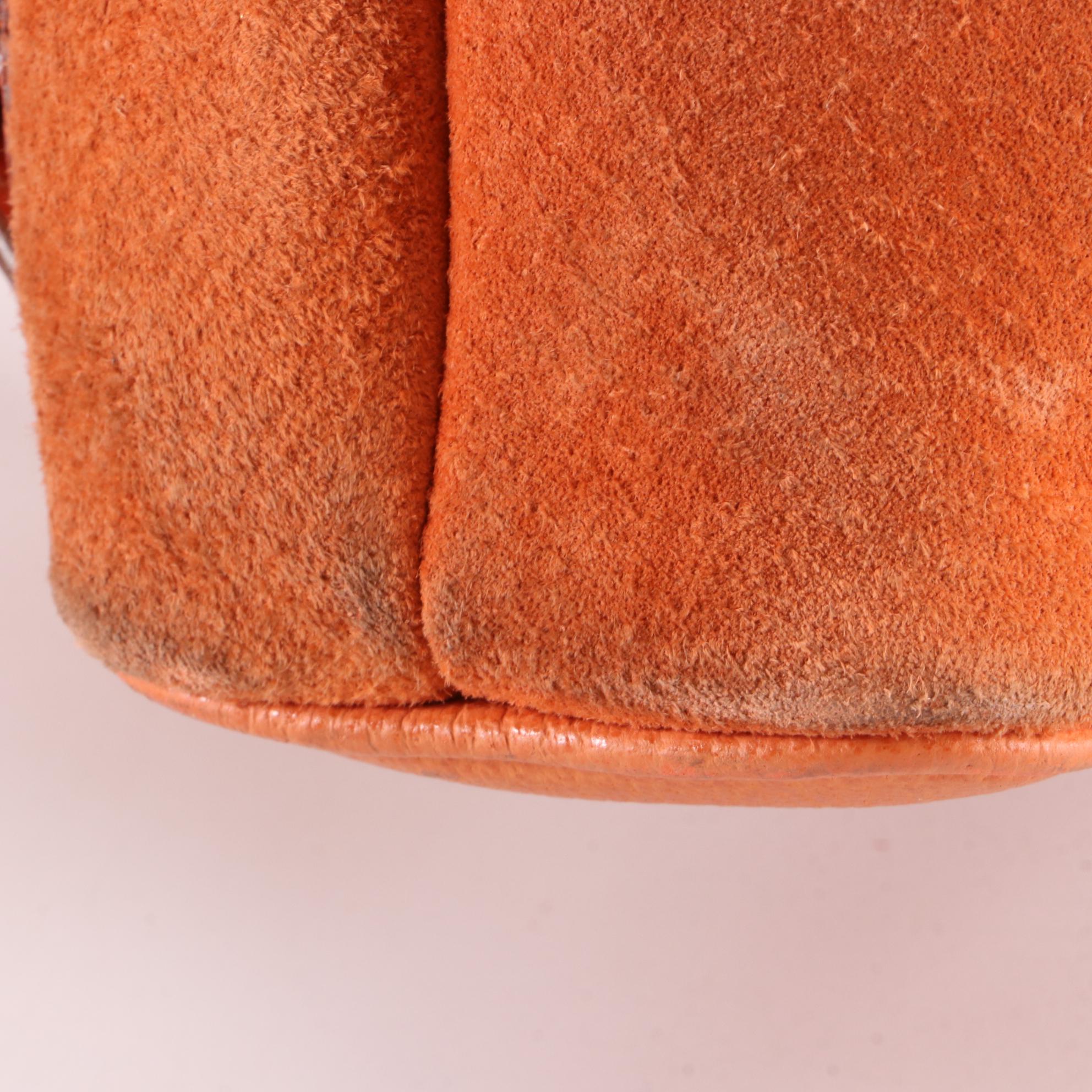 Gucci Mini Bamboo Backpack in Suede and Leather