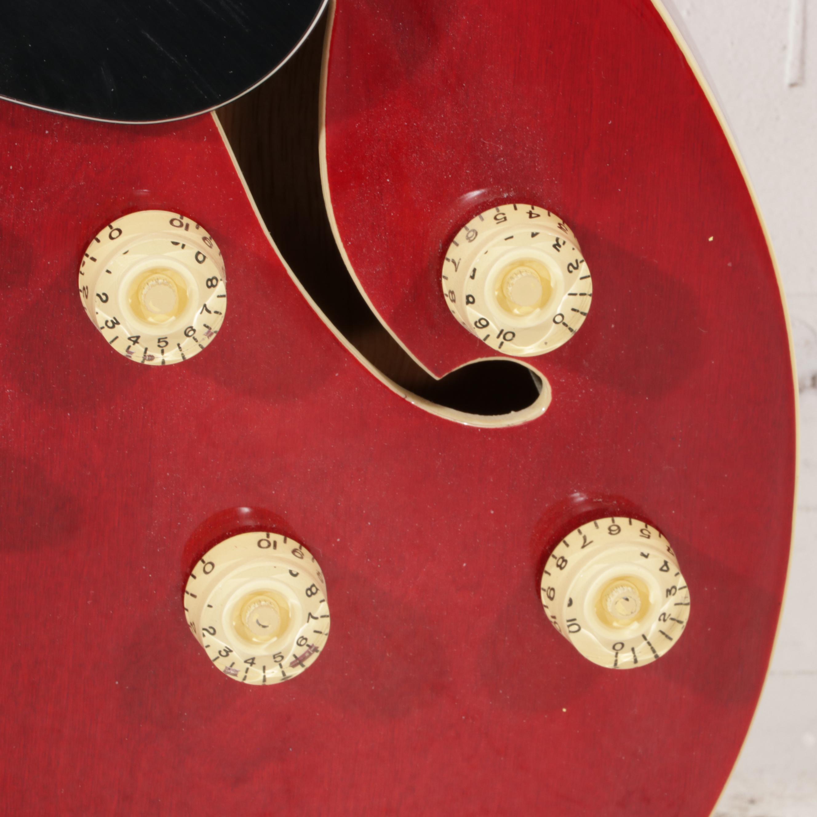 Oscar Schmidt by Washburn Delta King SemiHollow Cherry Electric Guitar