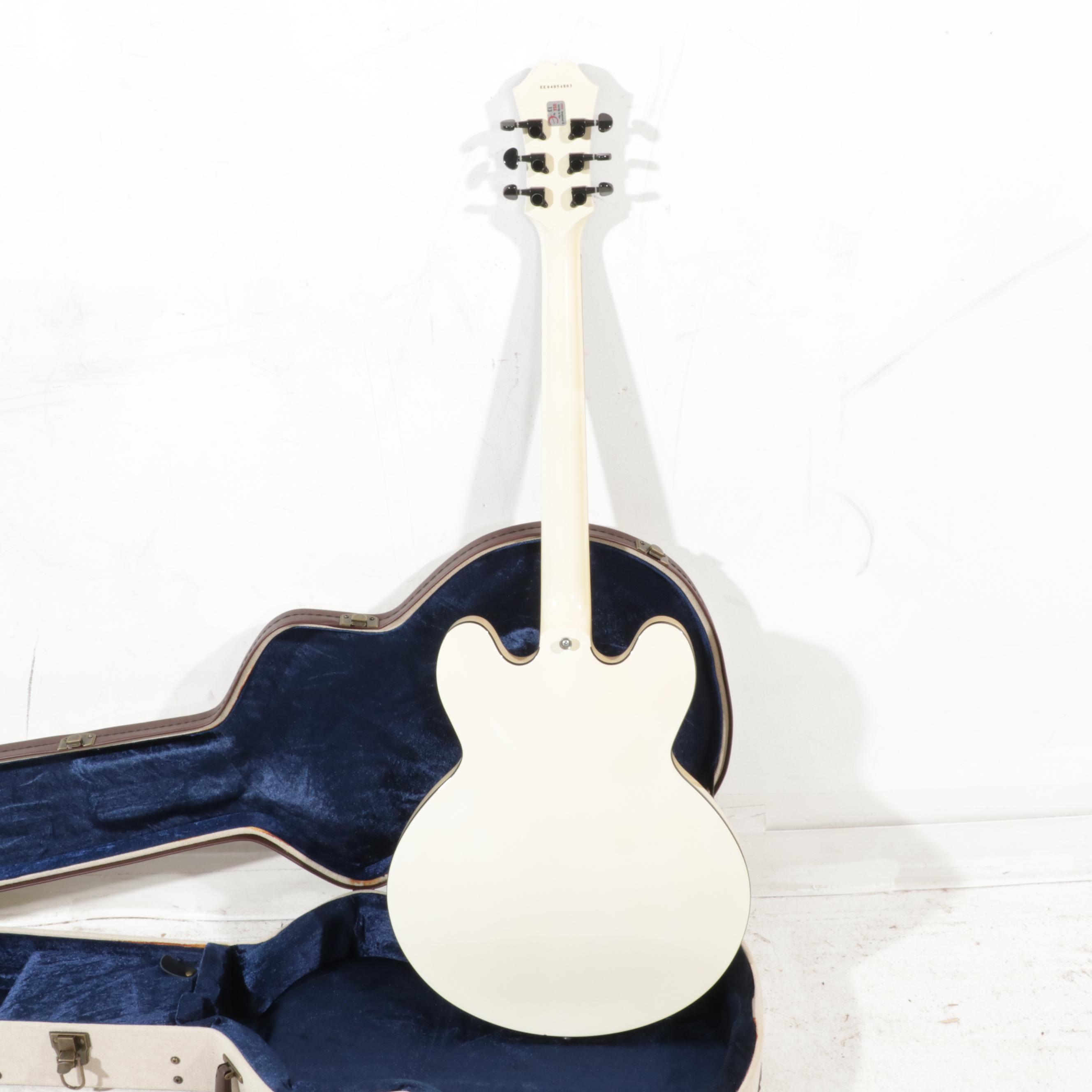Epiphone Dot Studio Alpine White Electric Guitar with Gator Hard Case