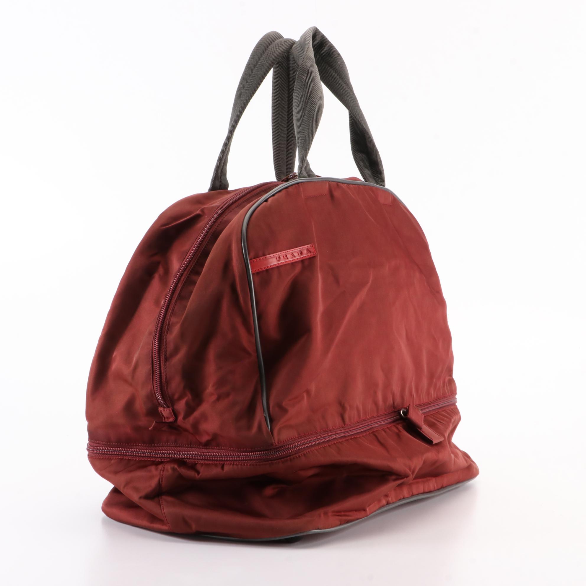 Prada Sport Domed Travel Bag in Nylon Gabardine