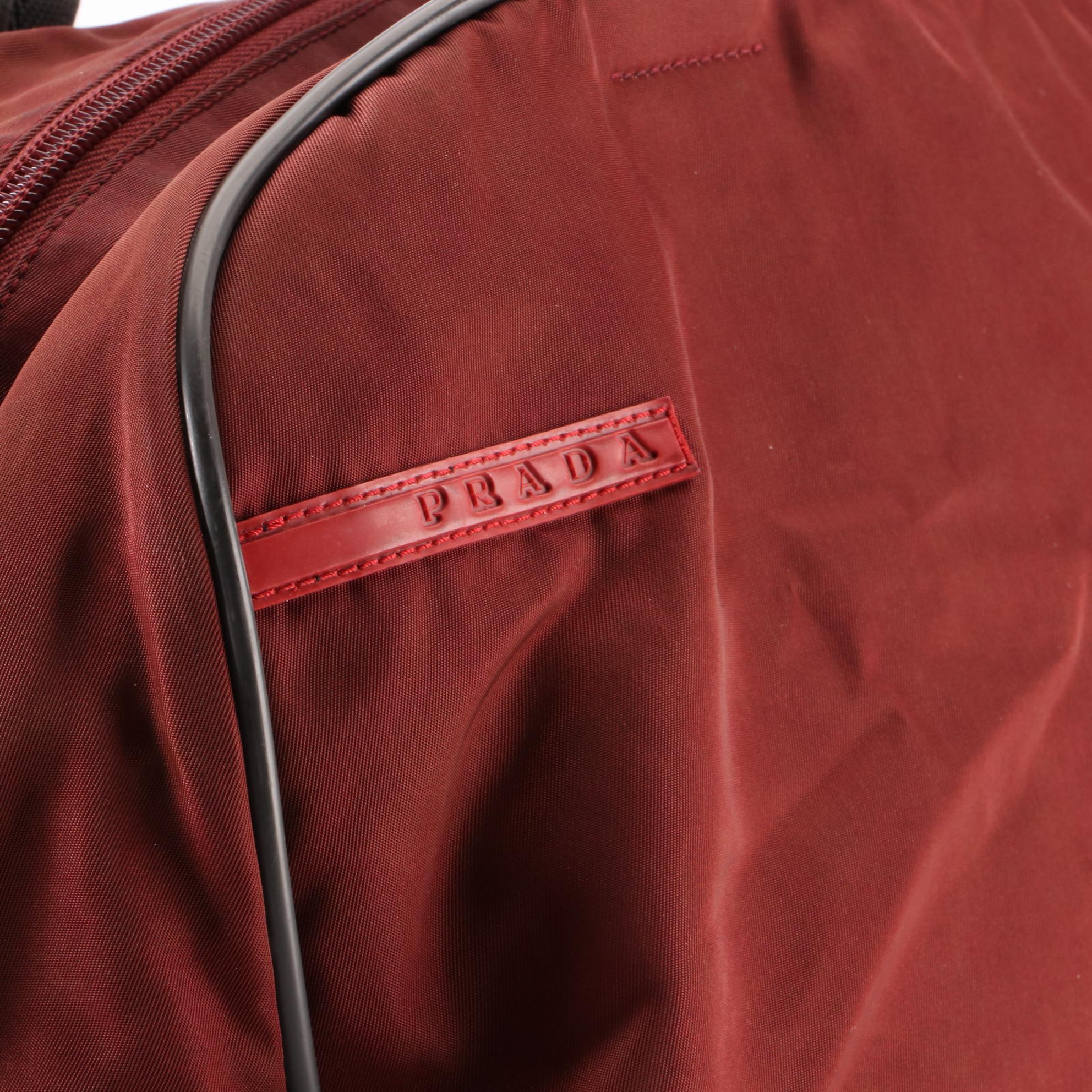 Prada Sport Domed Travel Bag in Nylon Gabardine