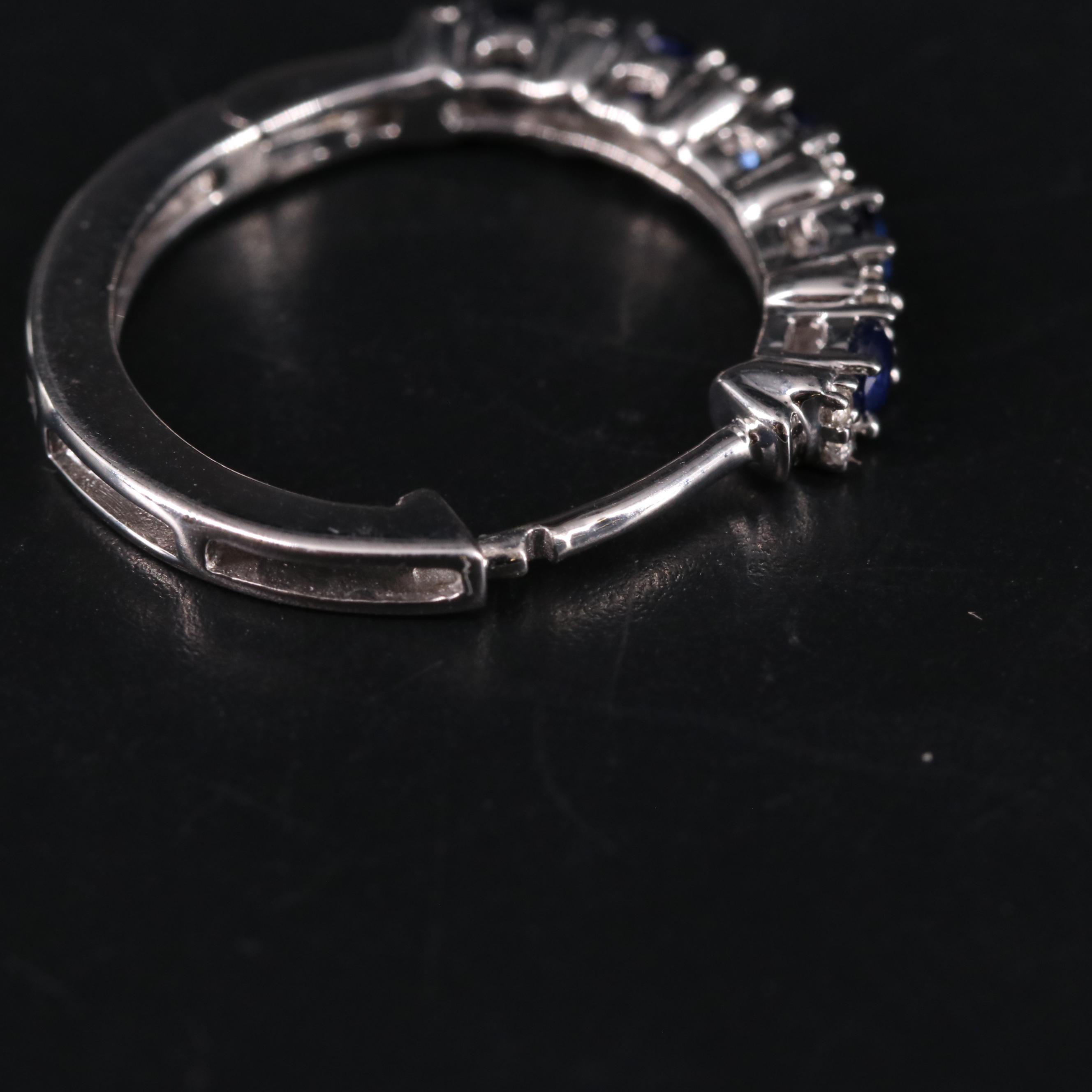 Sterling Silver and Sapphire Earrings